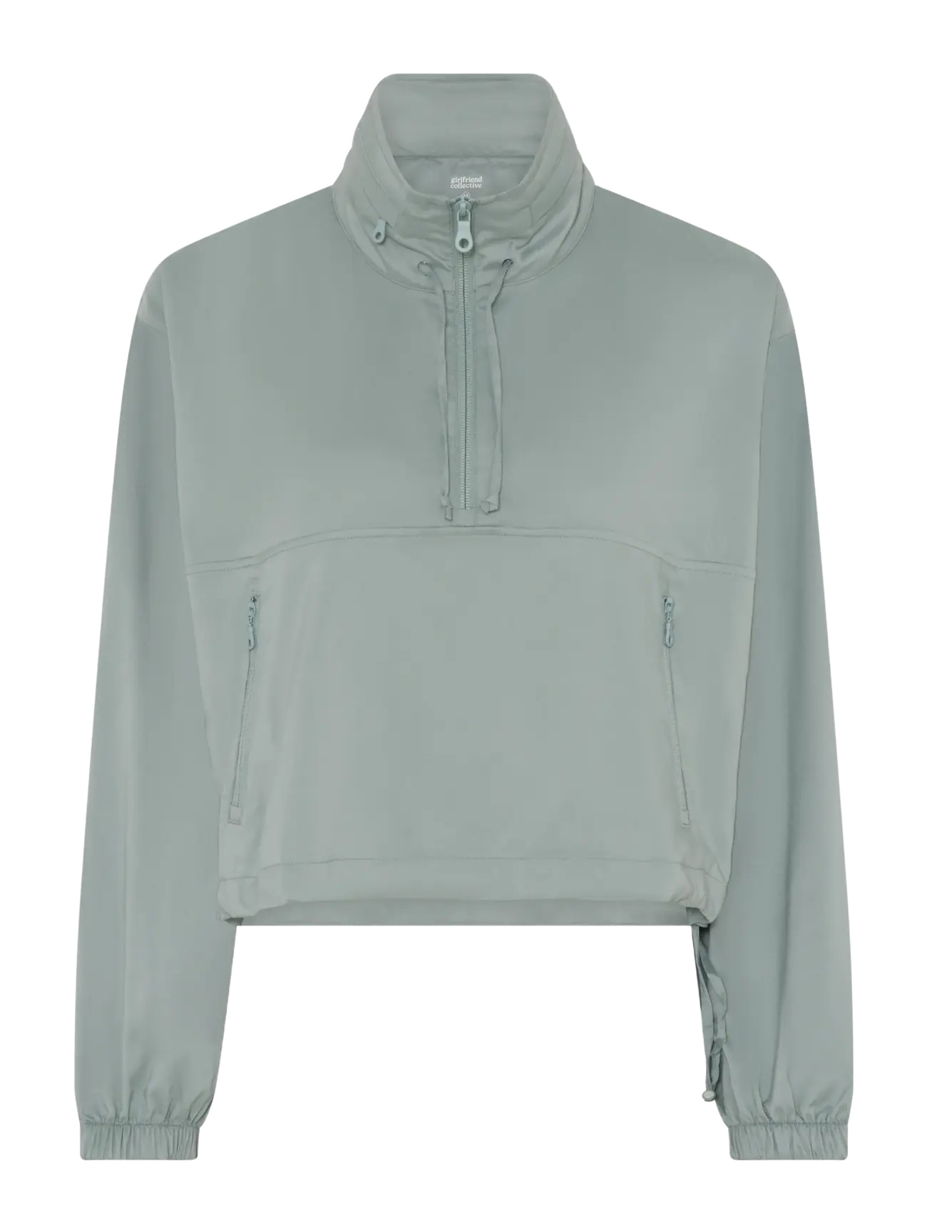 Girlfriend Collective Hummingbird Windbreaker, Half Zip - Girlfriend Collective - CHINOISERIE / khaki/green