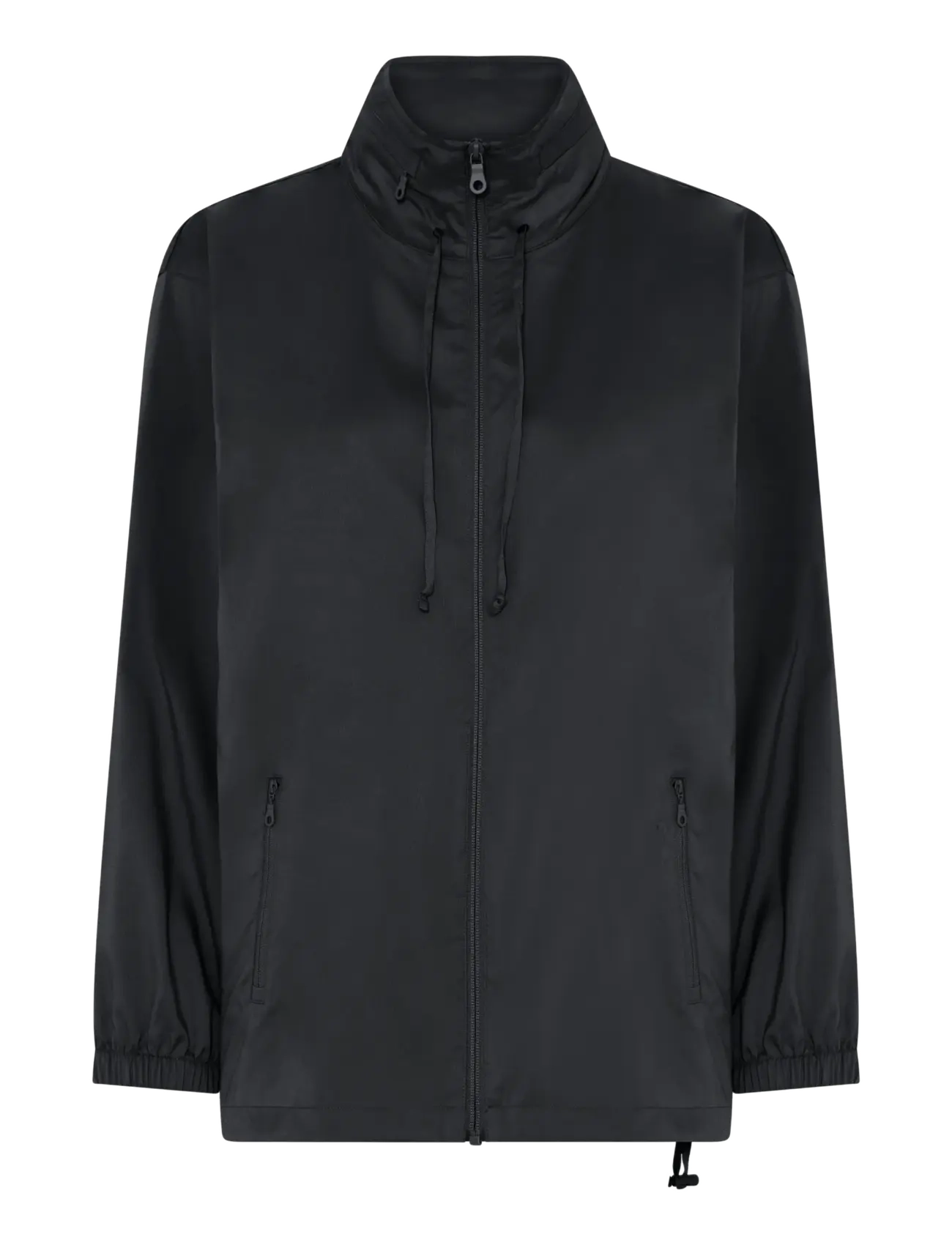 Girlfriend Collective Sideline Windbreaker, Full Zip - Girlfriend Collective - BLACK / black