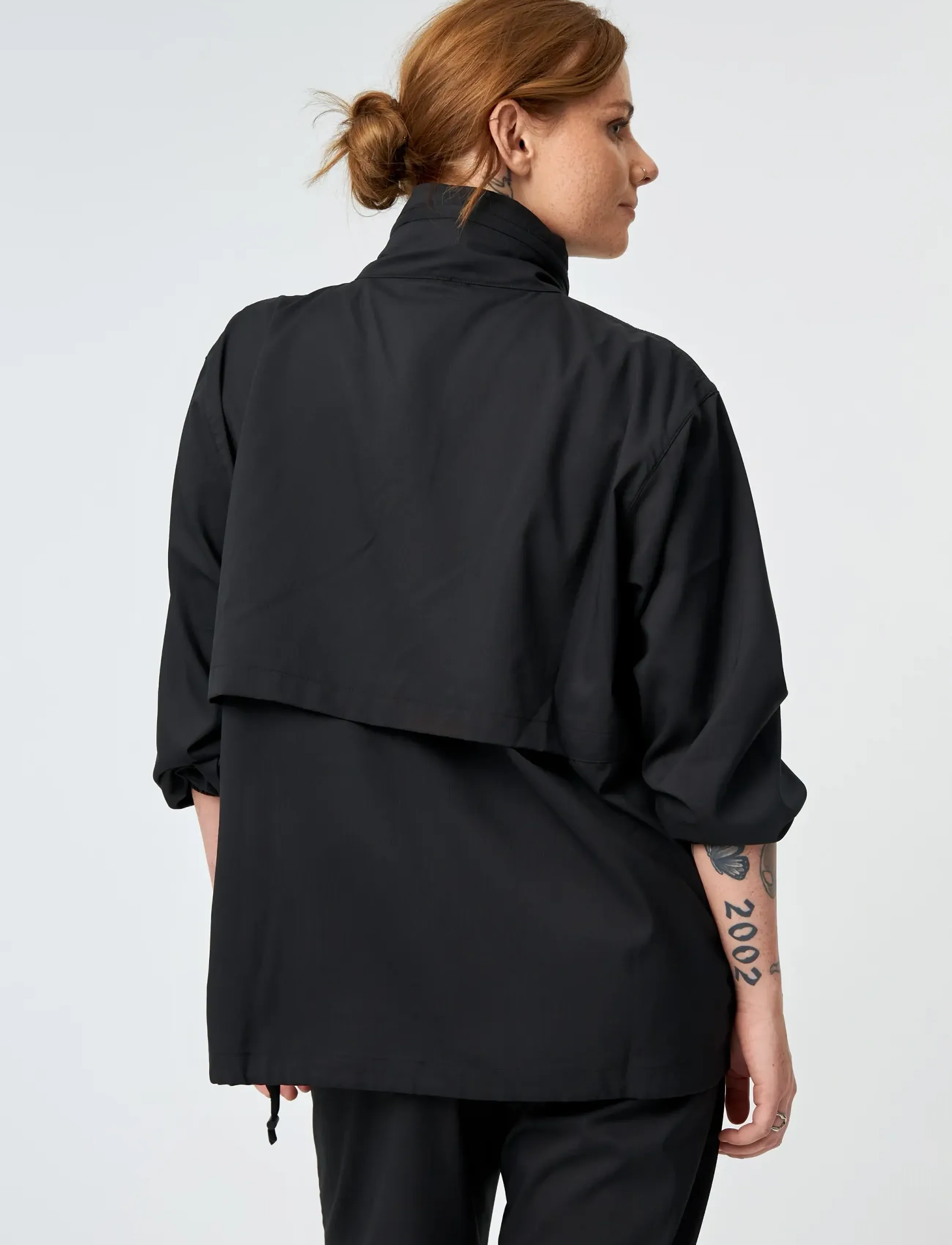 Girlfriend Collective - Sideline Windbreaker, Full Zip - black - 3