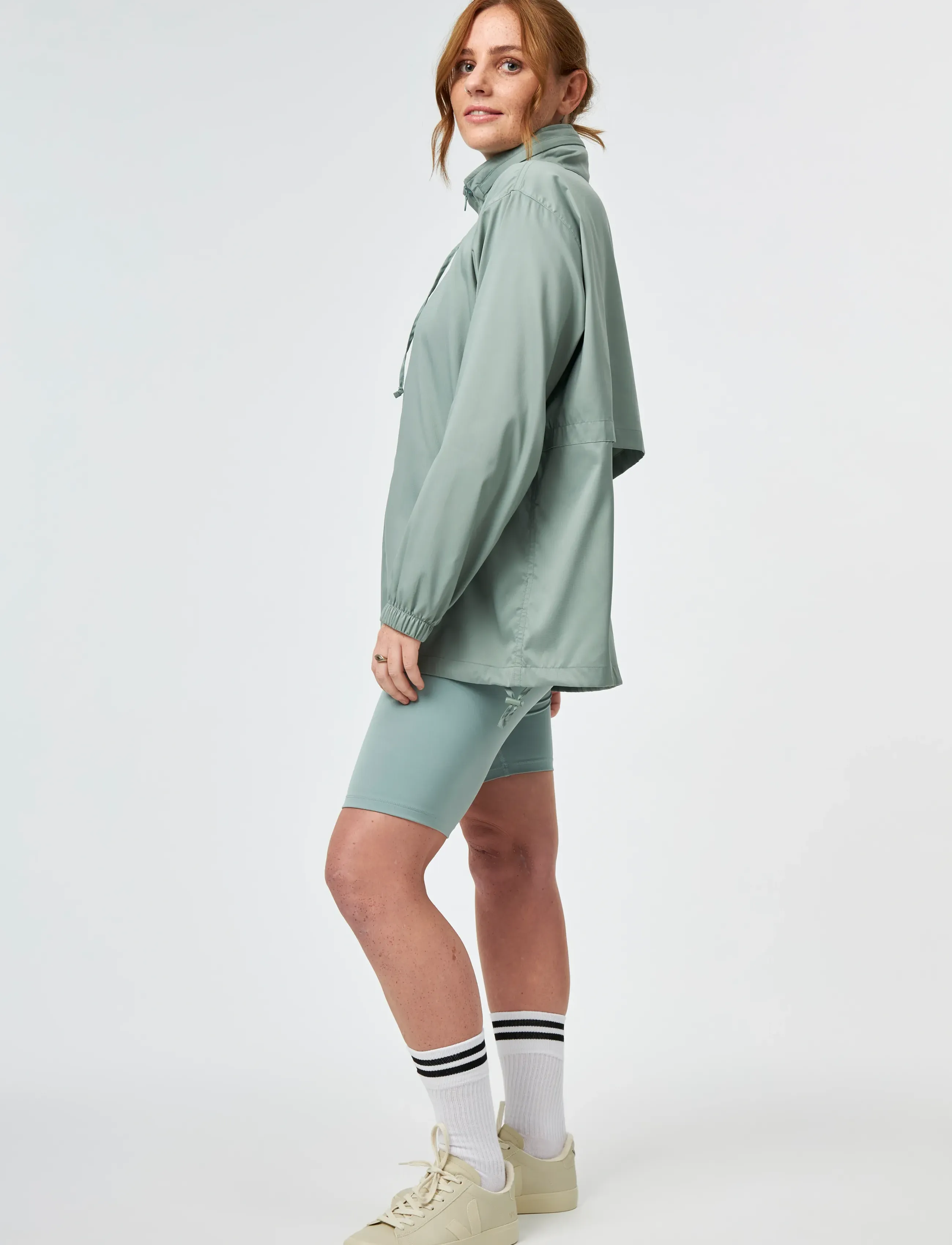 Girlfriend Collective - Sideline Windbreaker, Full Zip - chinoiserie - 5