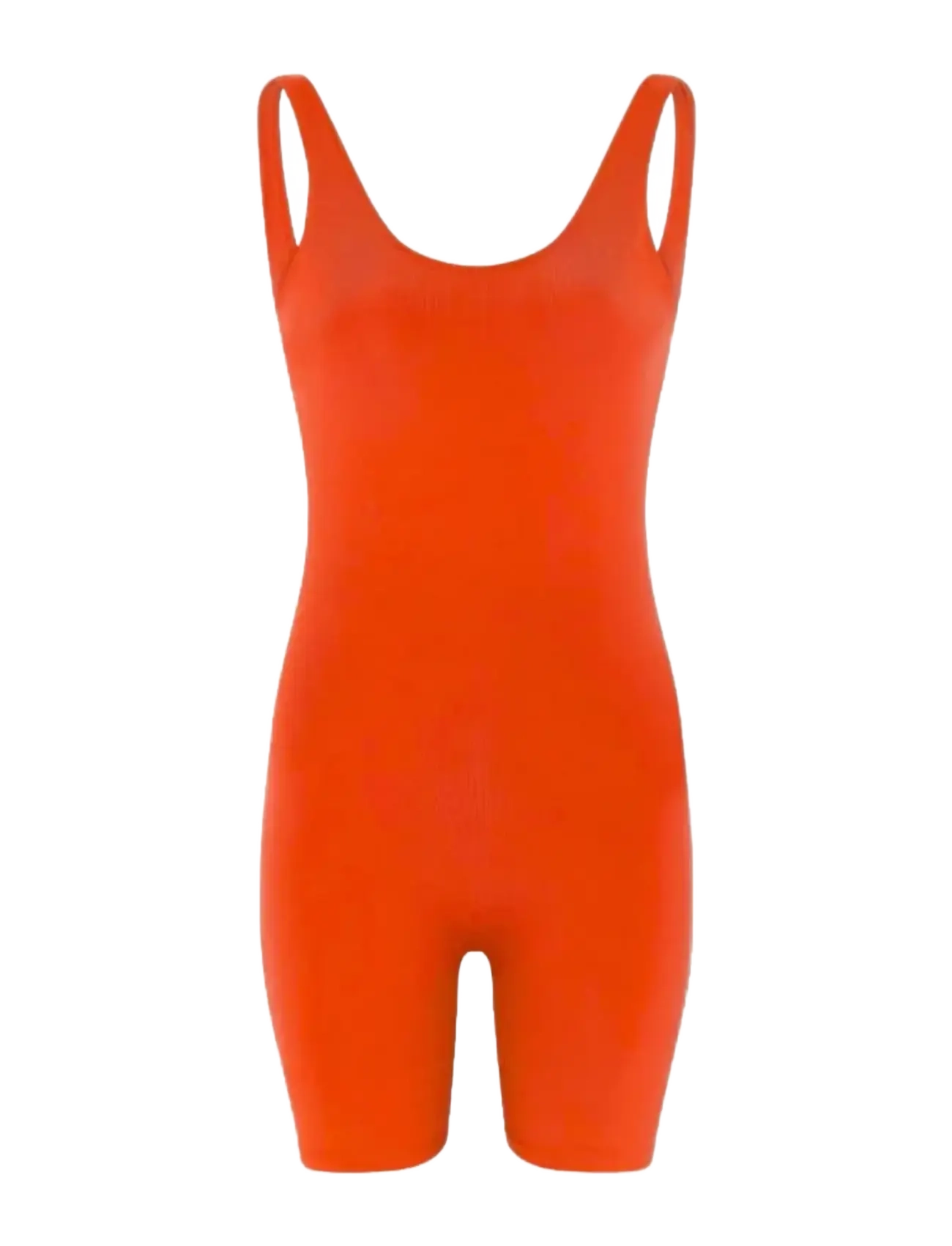 Girlfriend Collective Bike Unitard, Scoop Neck - Tøj - TART / orange