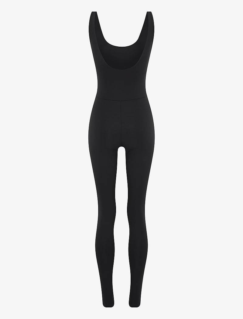 Girlfriend Collective - Scoop Back Unitard, Long - jumpsuits & bodies - black - 2