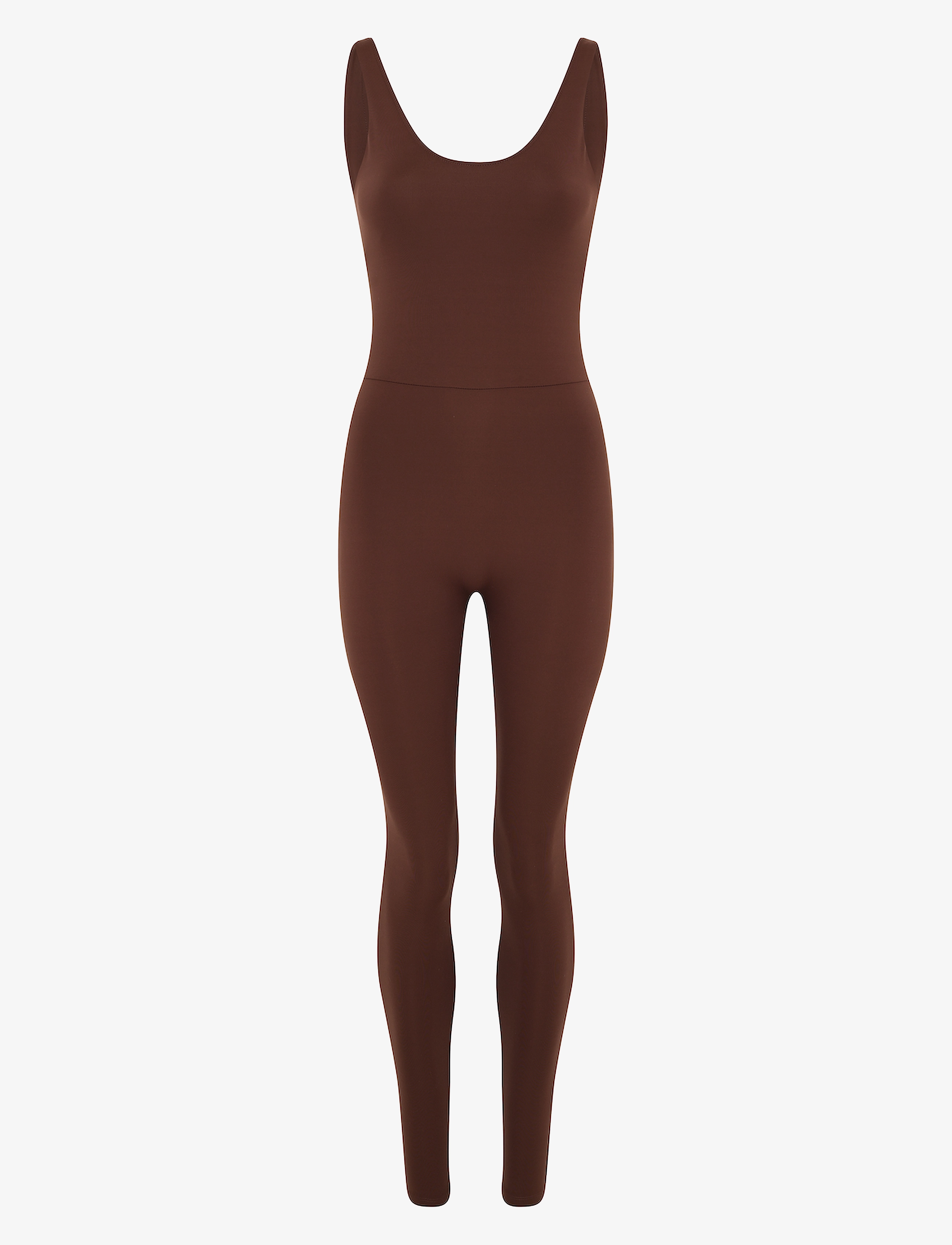 Girlfriend Collective Scoop Back Unitard, Long - Kvinder - EARTH / brown