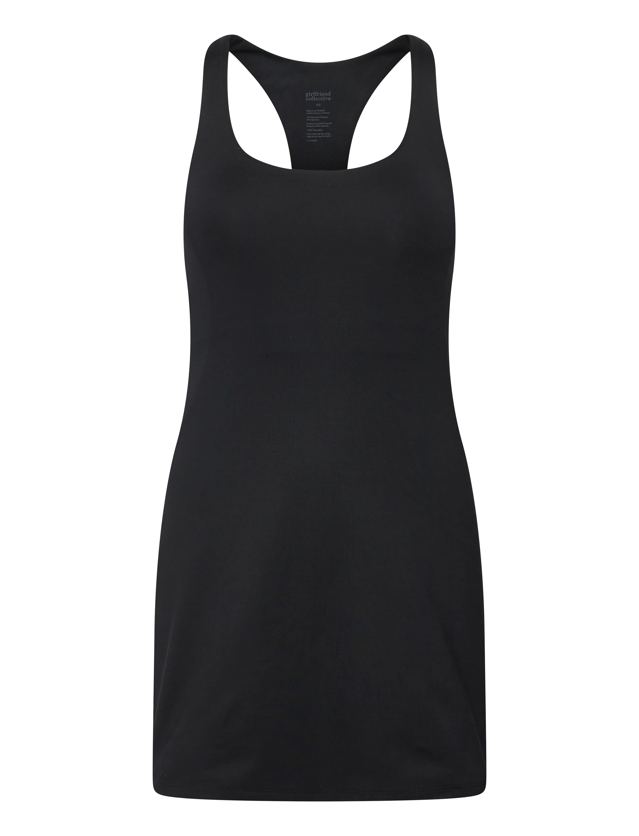 Girlfriend Collective Paloma Dress - Kleider & Röcke - BLACK / black