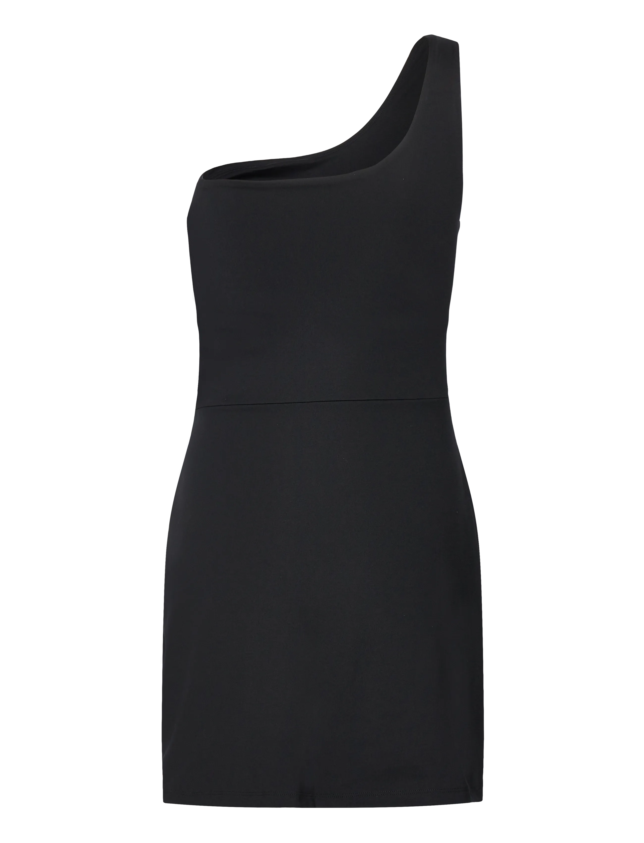 Girlfriend Collective - Bianca Dress, One Shoulder - sportskjoler - black - 1