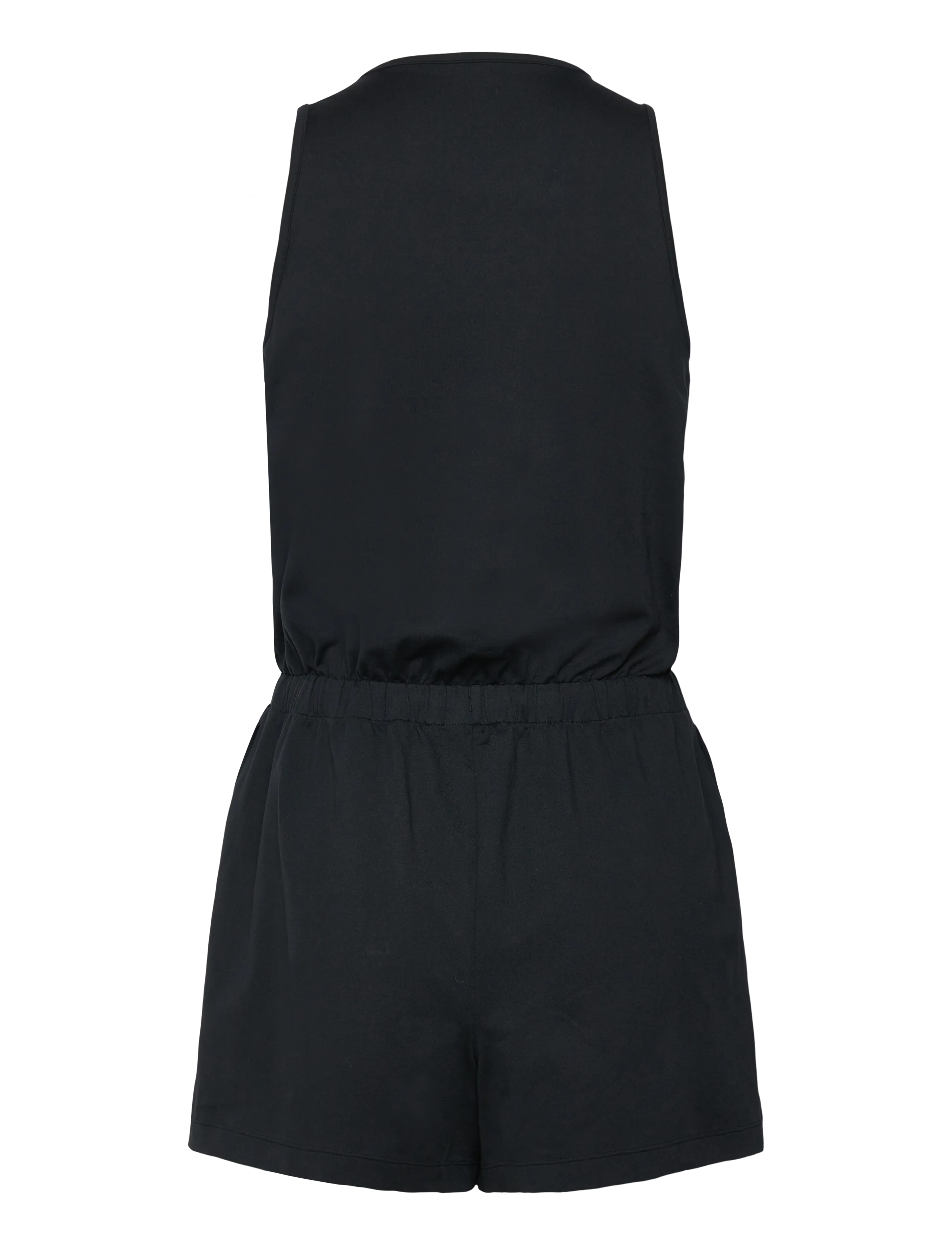 Girlfriend Collective - Reset Wrap Romper, One Piece - spordisärgid - black - 1