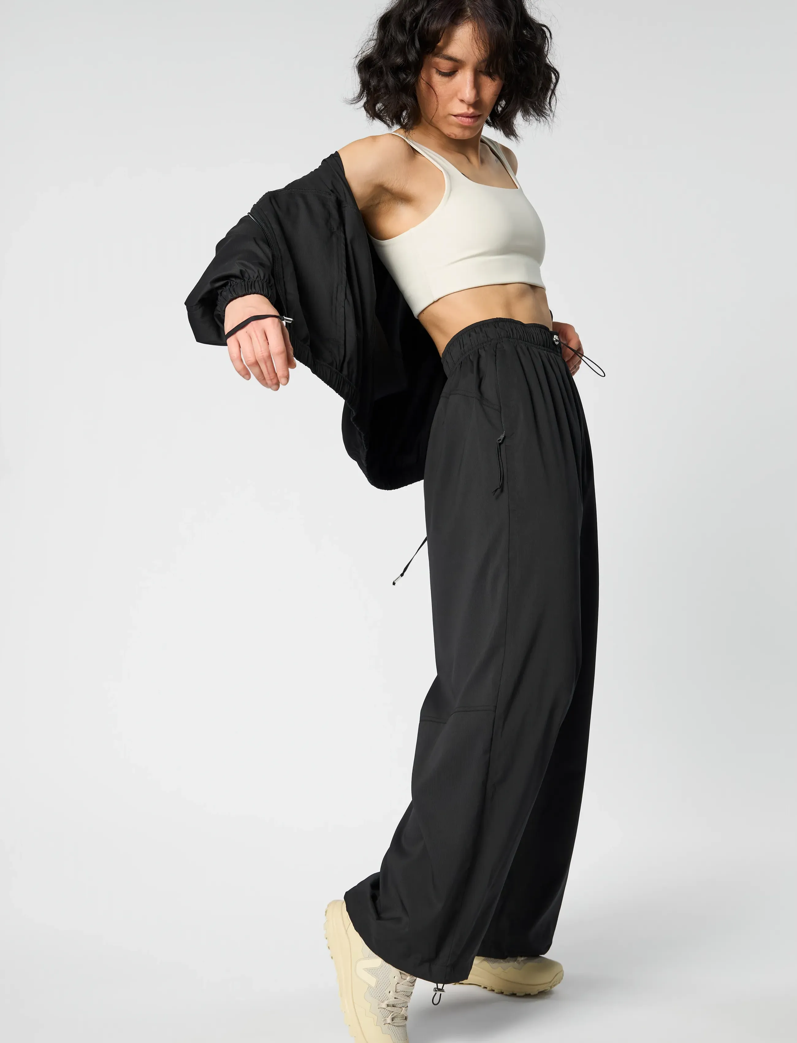 Girlfriend Collective - Amy Adjustable Pants - sporthosen - black - 5