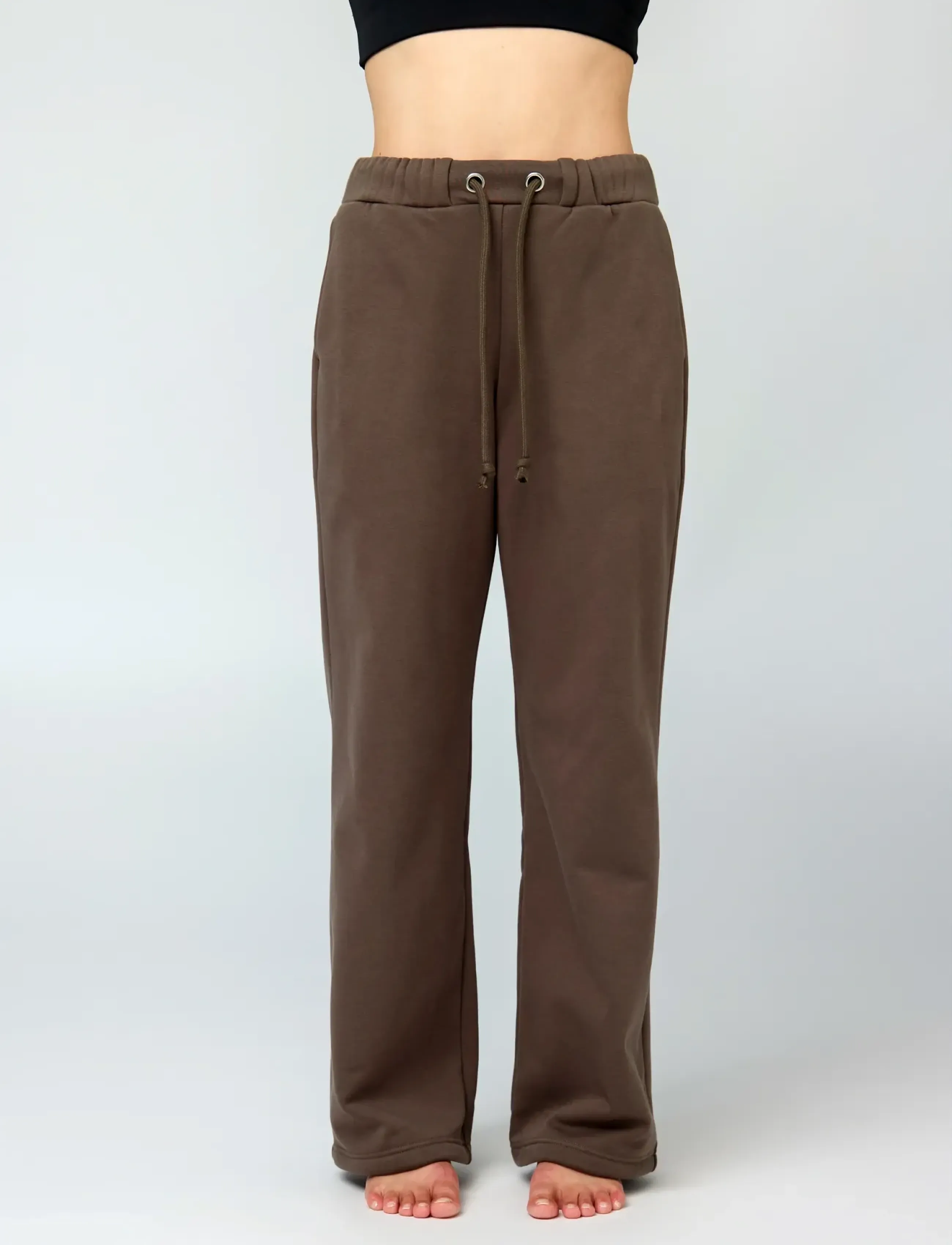 Girlfriend Collective - Millie Straight Leg Sweatpant - pantalon training - mink - 3