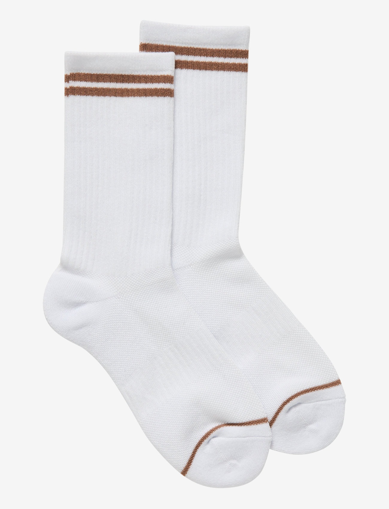 Girlfriend Collective - Crew Sock, Striped - brownie - 1