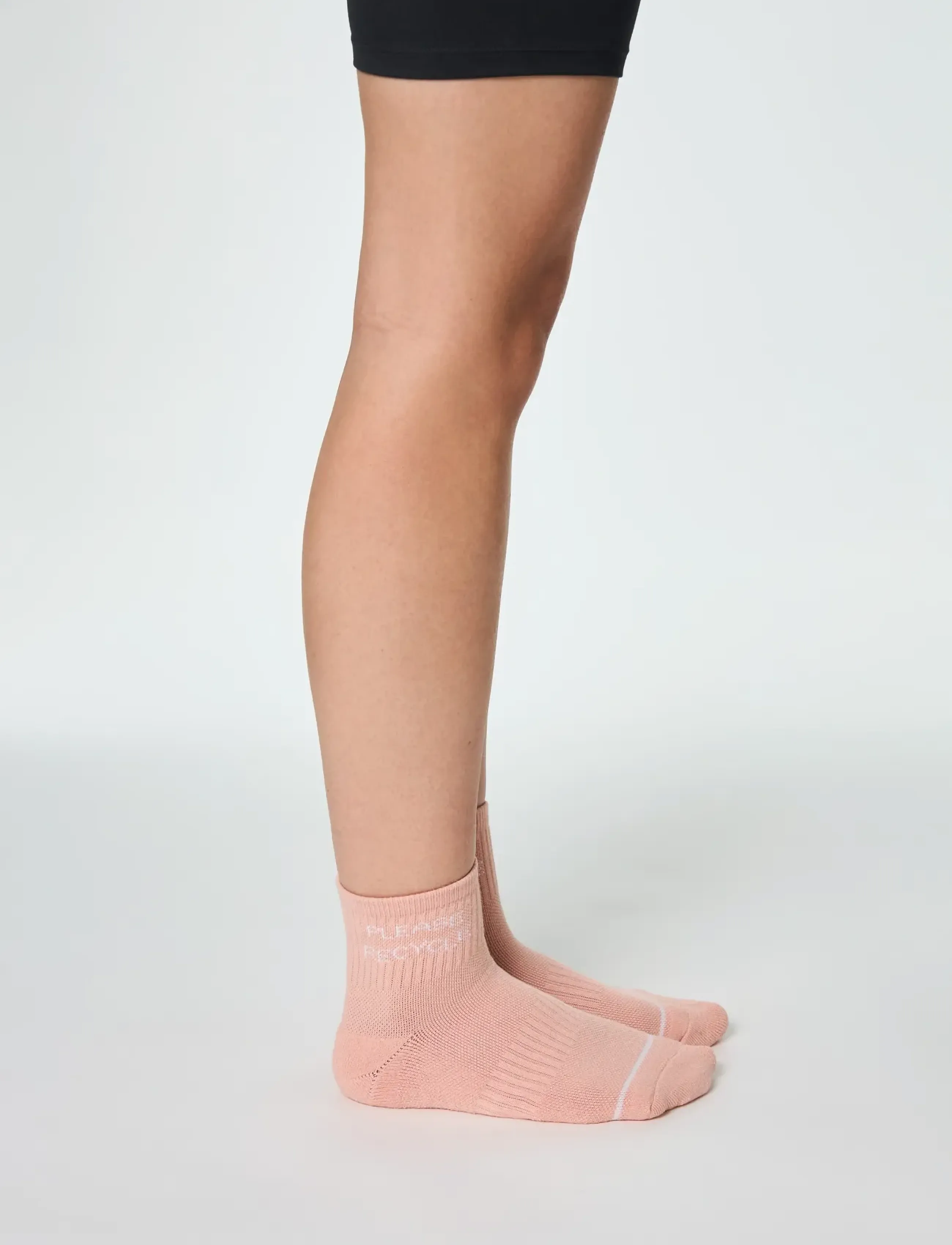 Girlfriend Collective - 3-Pack Please Recycle Quarter Crew Sock - laveste priser - misty rose - 2