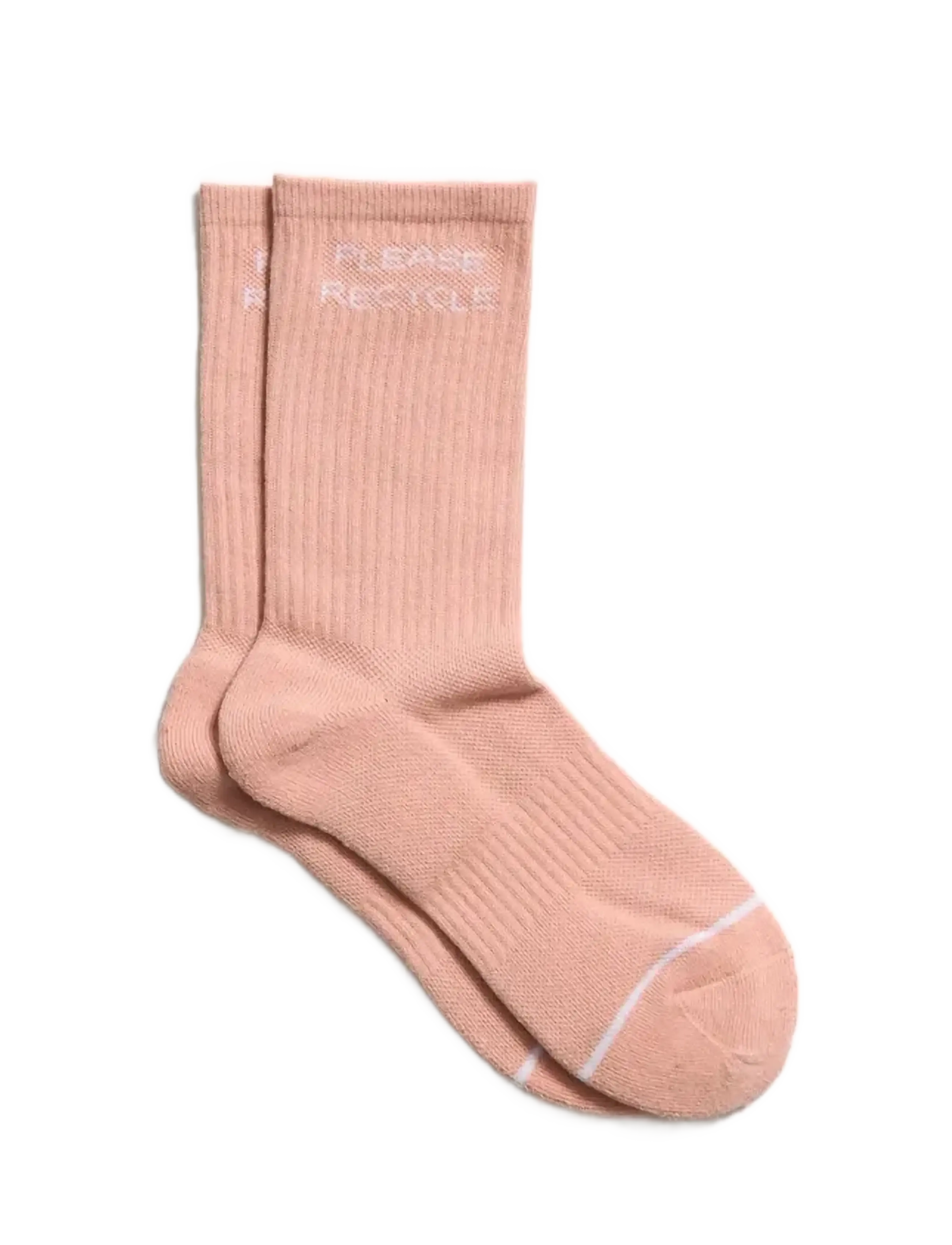 Girlfriend Collective Please Recycle Crew Sock - Strømper - MISTY ROSE / pink/rose