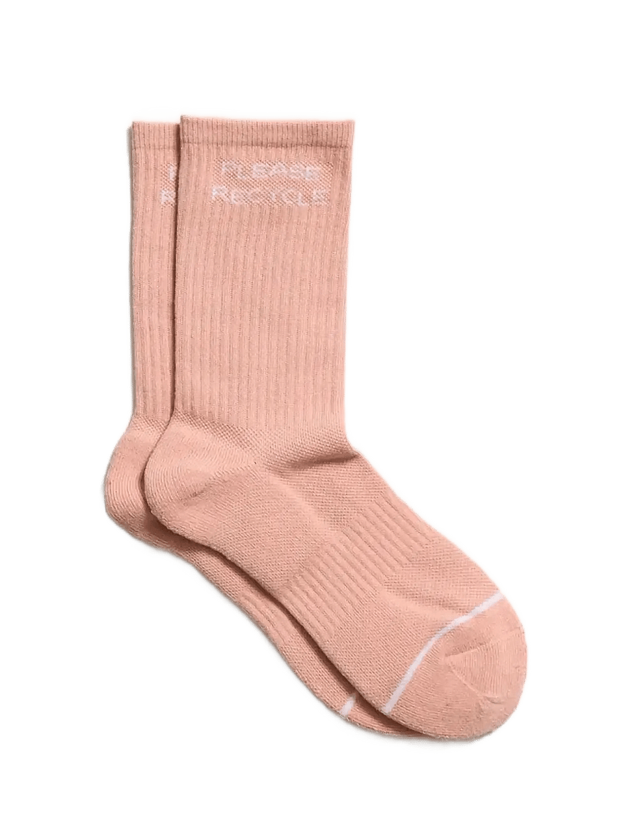 Girlfriend Collective - Please Recycle Crew Sock - zemākās cenas - misty rose - 1