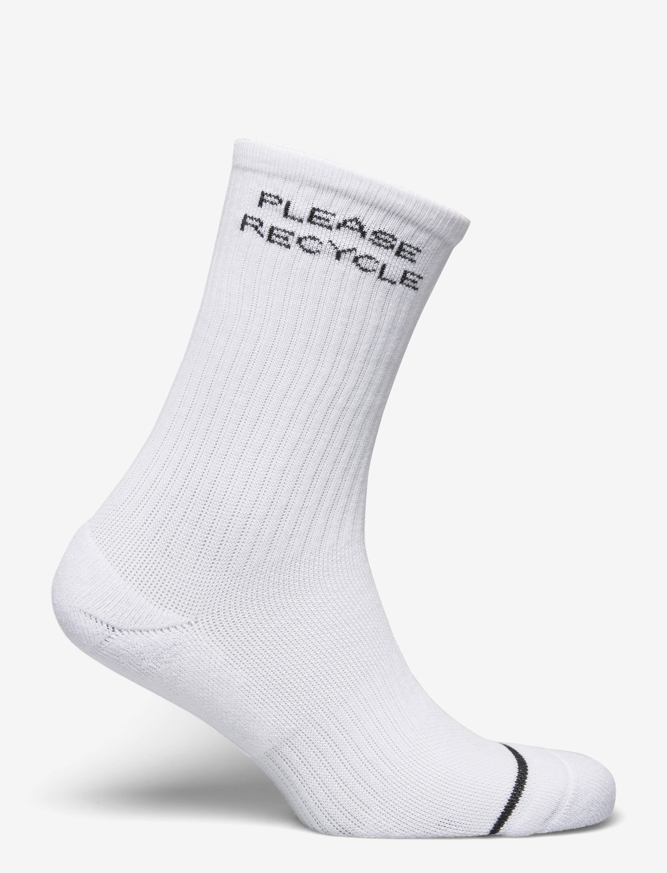 Girlfriend Collective - Please Recycle Crew Sock - laveste priser - white - 2