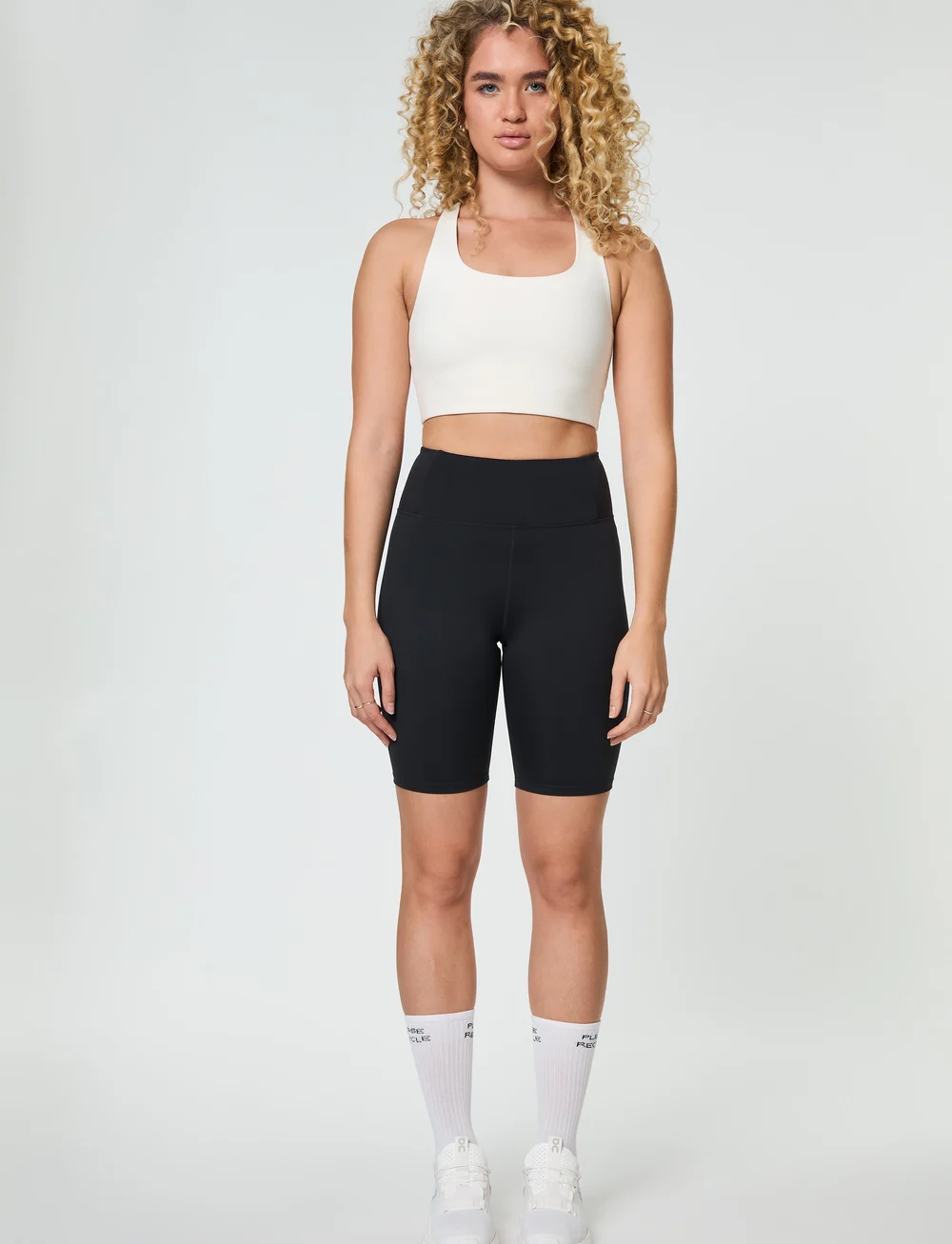 Girlfriend Collective - Please Recycle Crew Sock - riided - white - 5