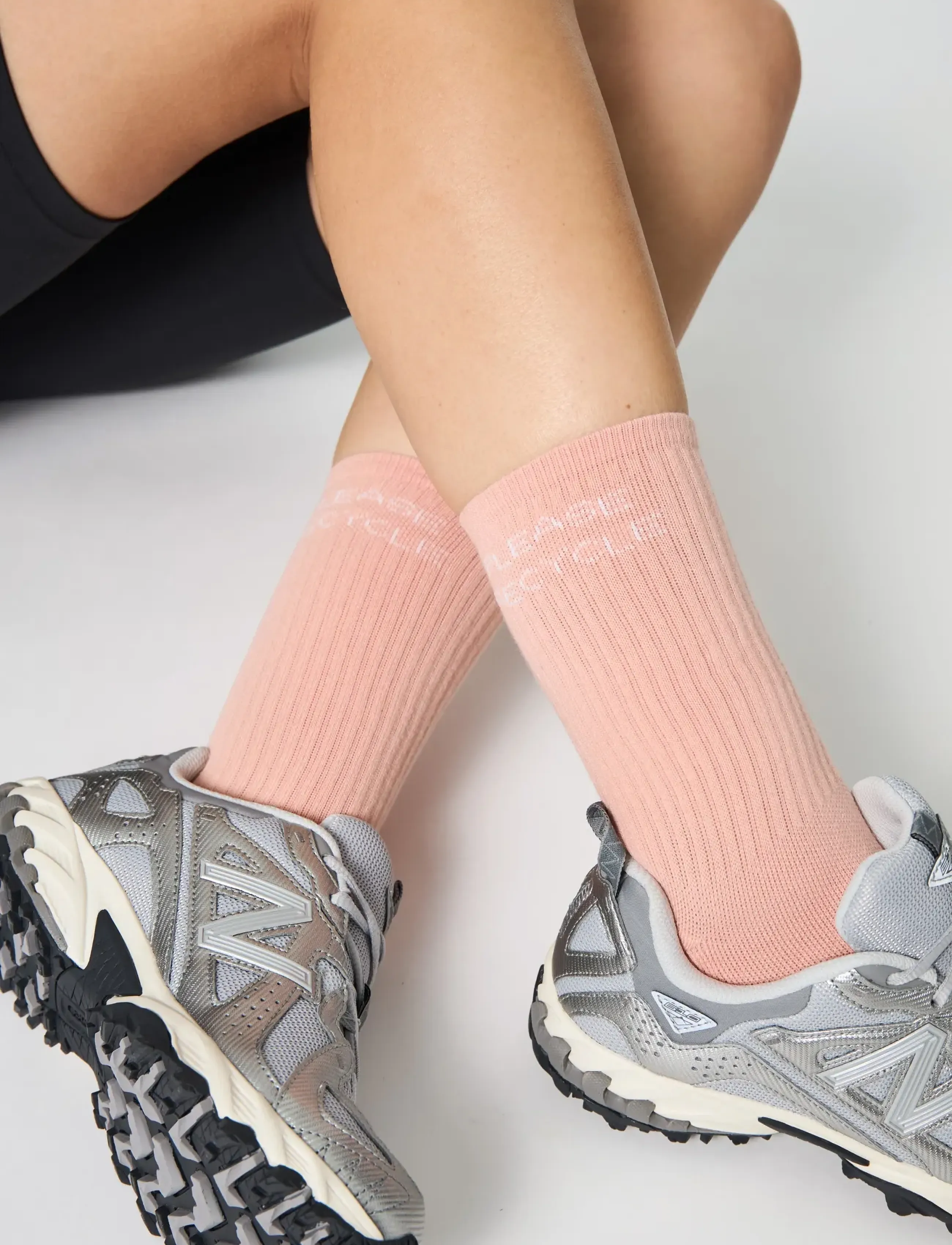 Girlfriend Collective - 3-Pack Please Recycle Crew Sock - laveste priser - misty rose - 3