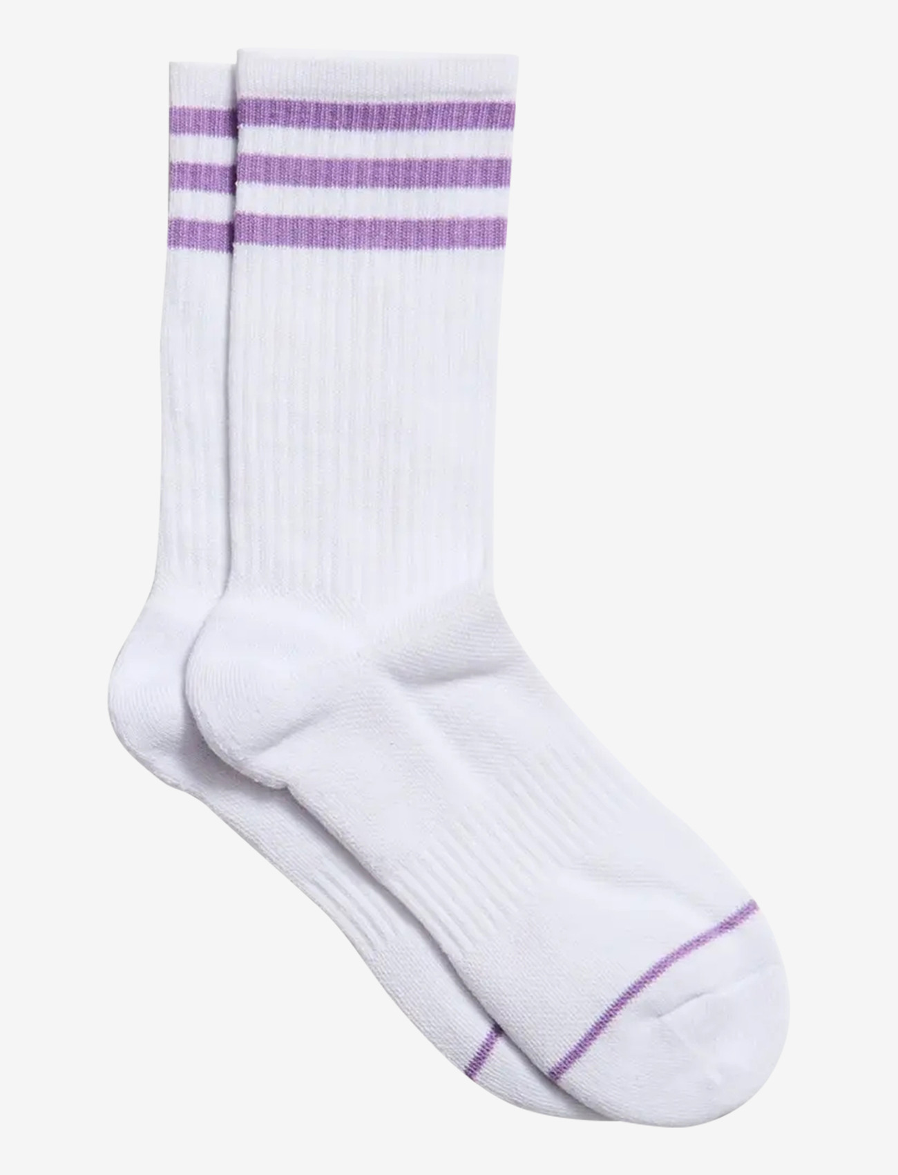 Girlfriend Collective - Crew Sock, Striped - violet - 1