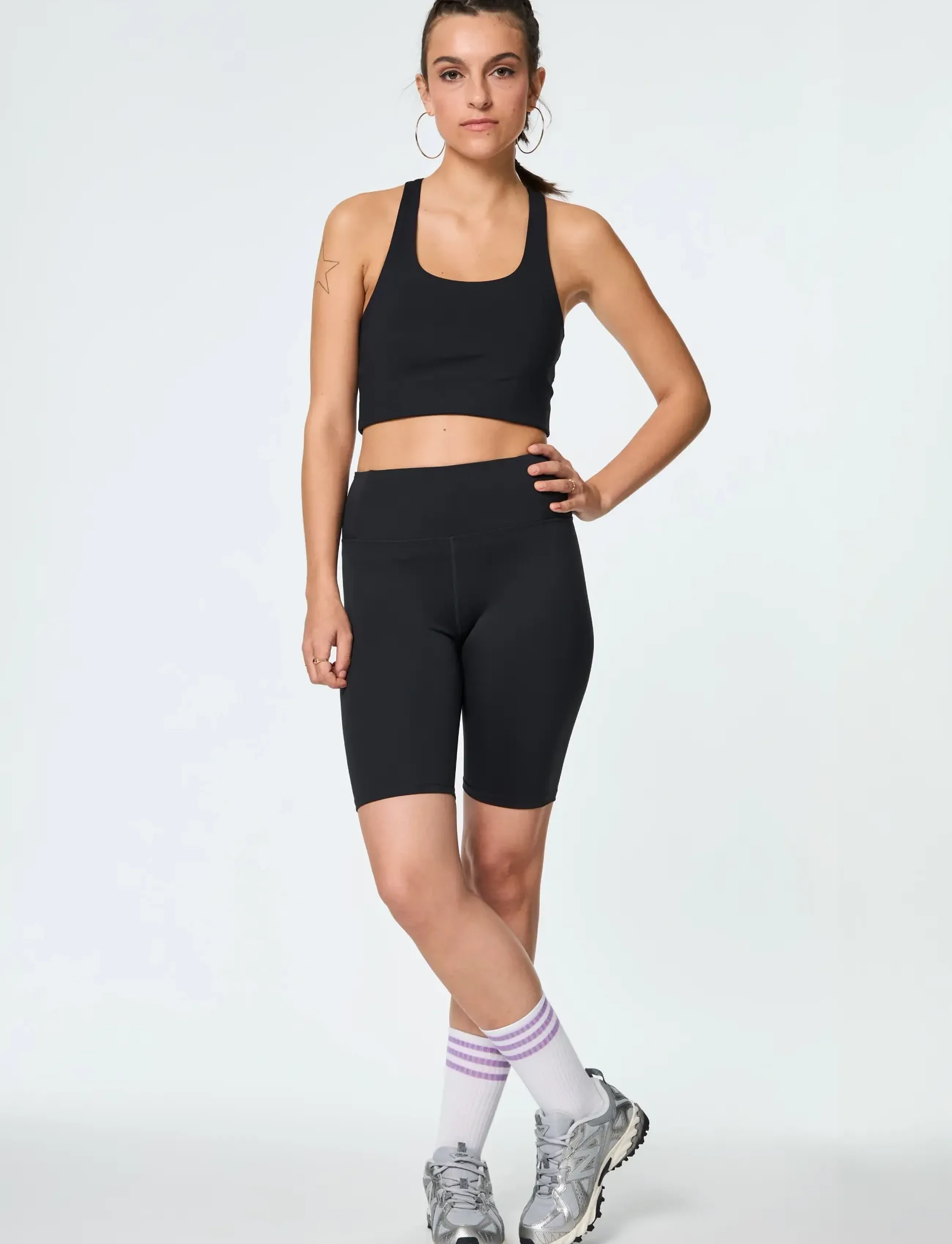 Girlfriend Collective - Crew Sock, Striped - violet - 4