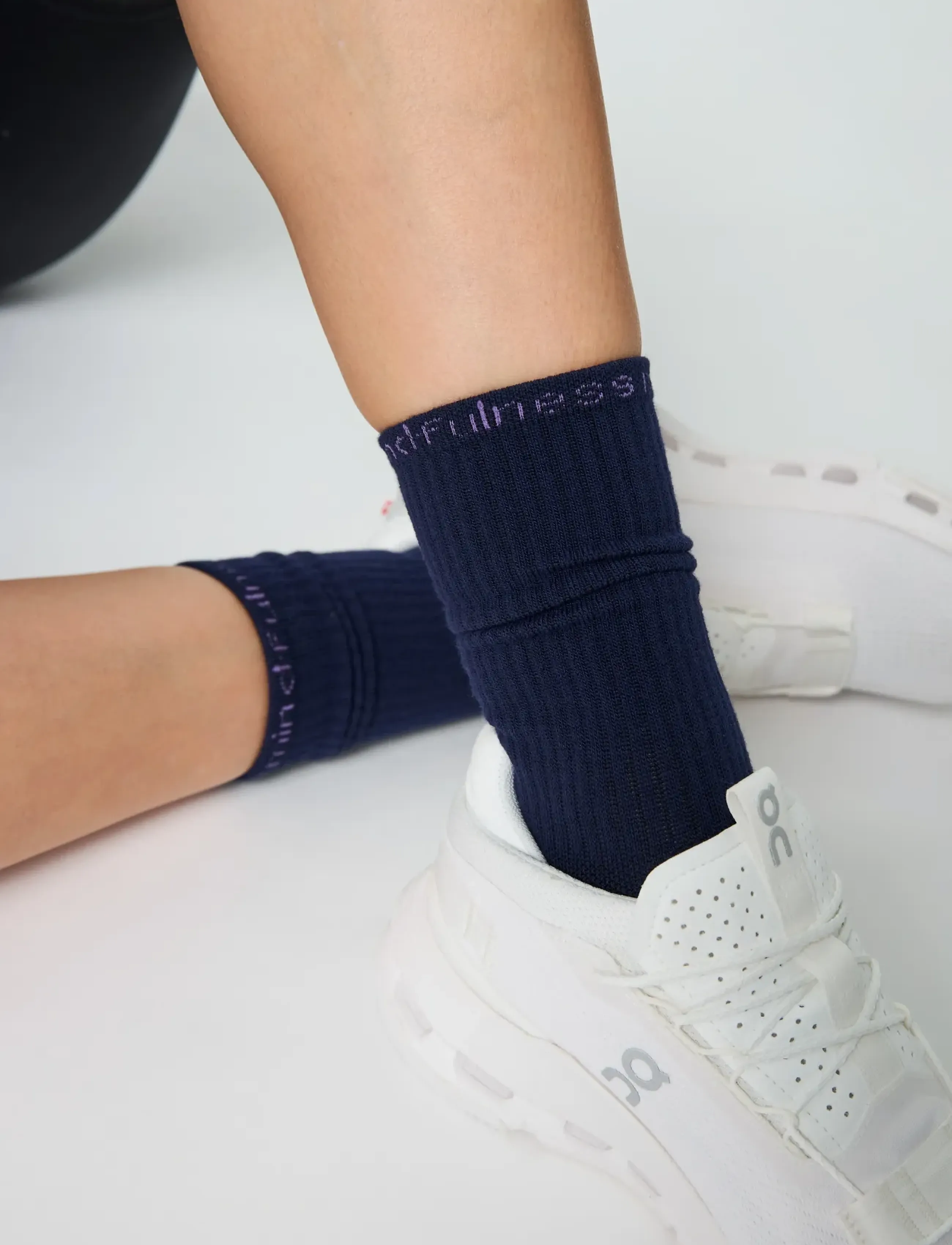 Girlfriend Collective - 3-Pack Mindfulness Crew Sock - laveste priser - navy - 4
