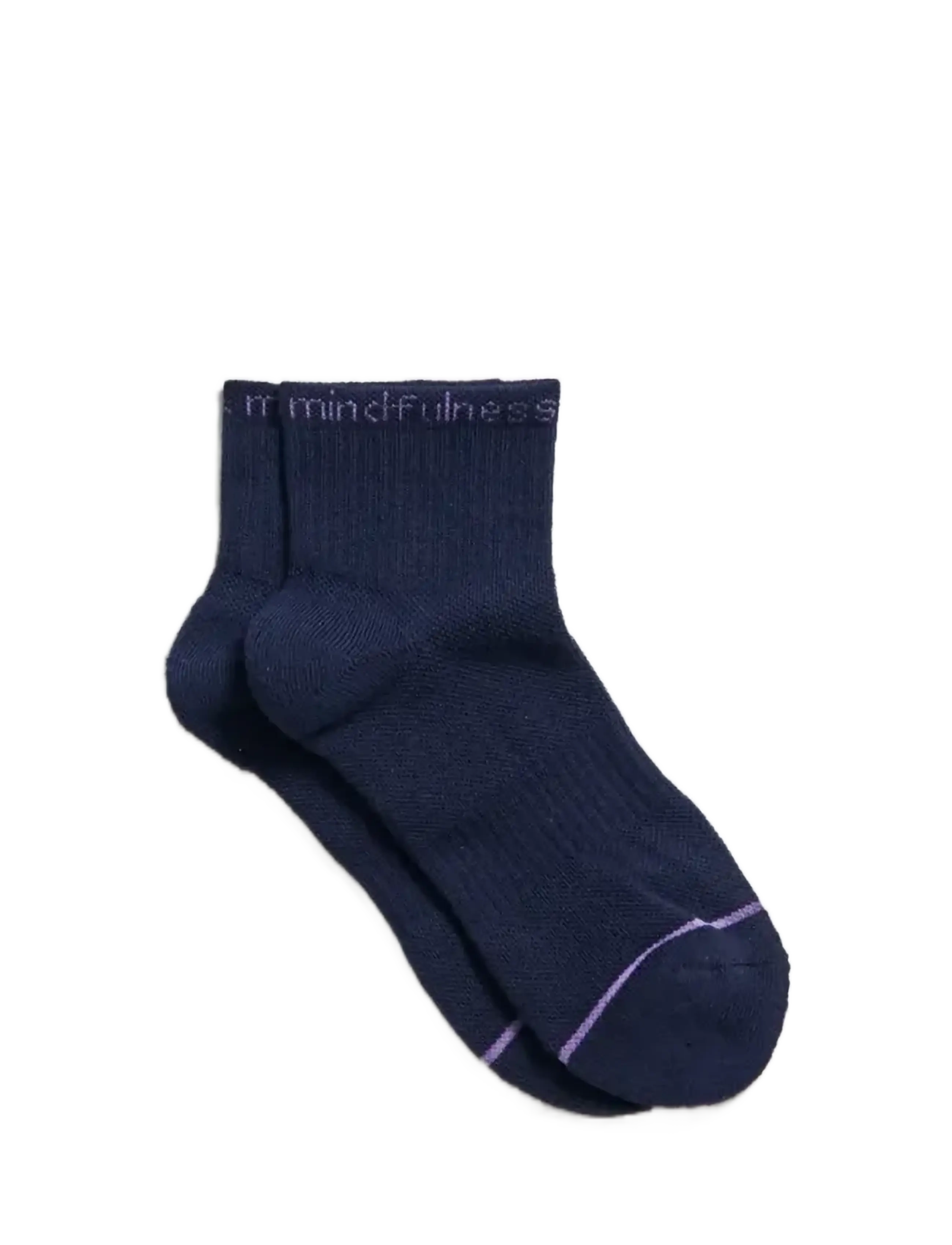 GIRLFRIEND COLLECTIVE Mindfulness Quarter Crew Socke Navy - One Size - Damen