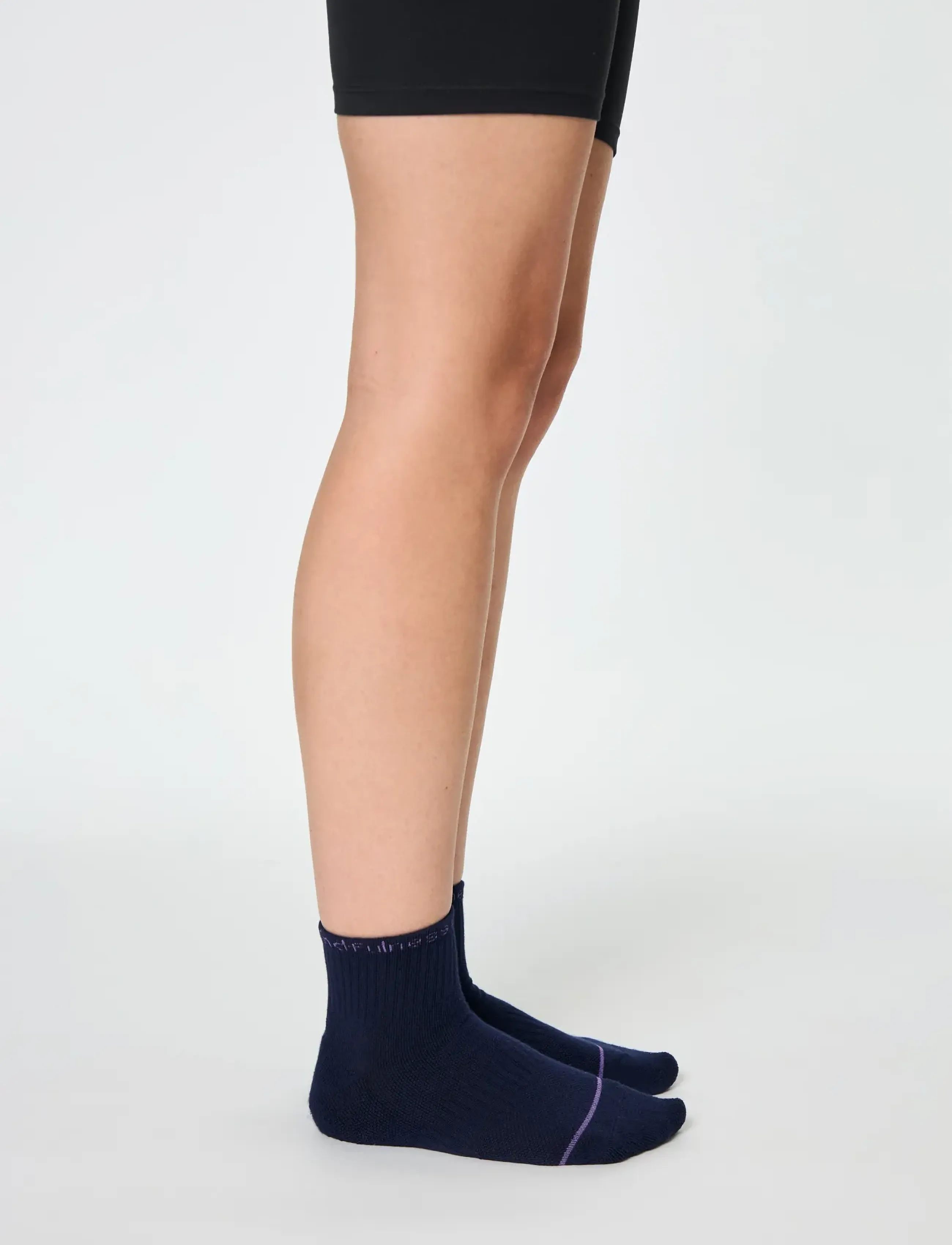 Girlfriend Collective - Mindfulness Quarter Crew Sock - lägsta priserna - navy - 2