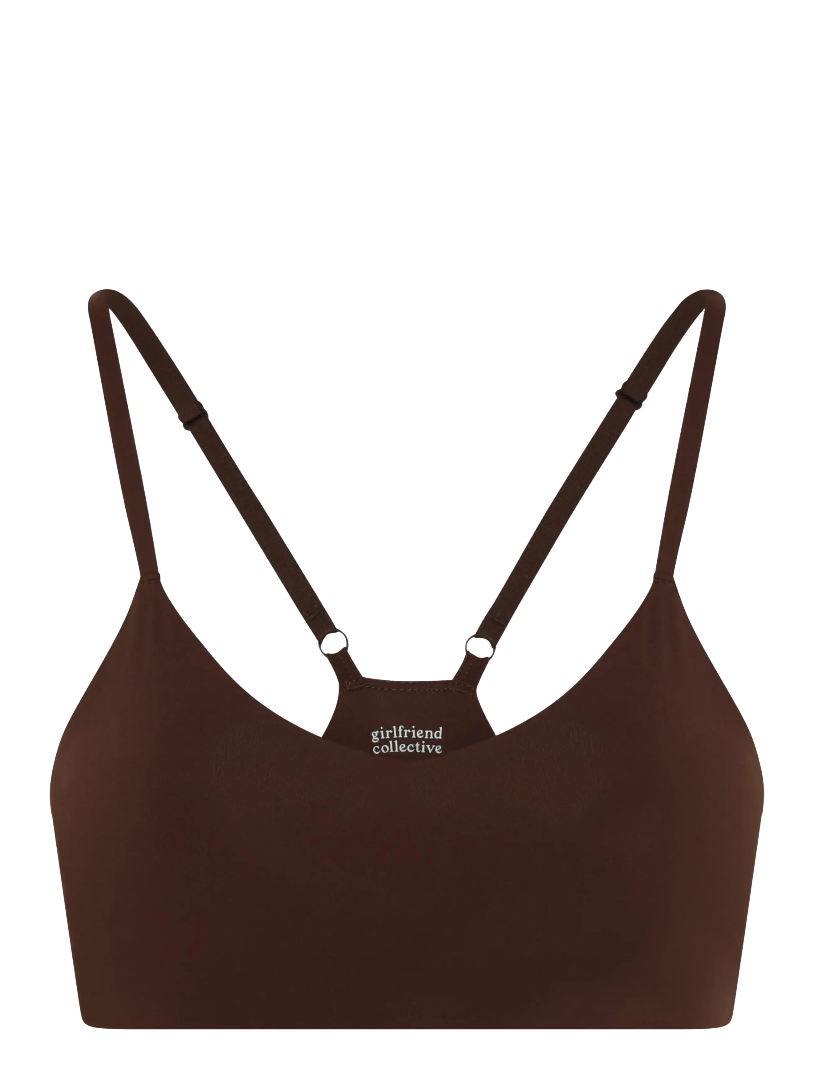 Girlfriend Collective V-Neck Bralette - BH'er - ESPRESSO / brown