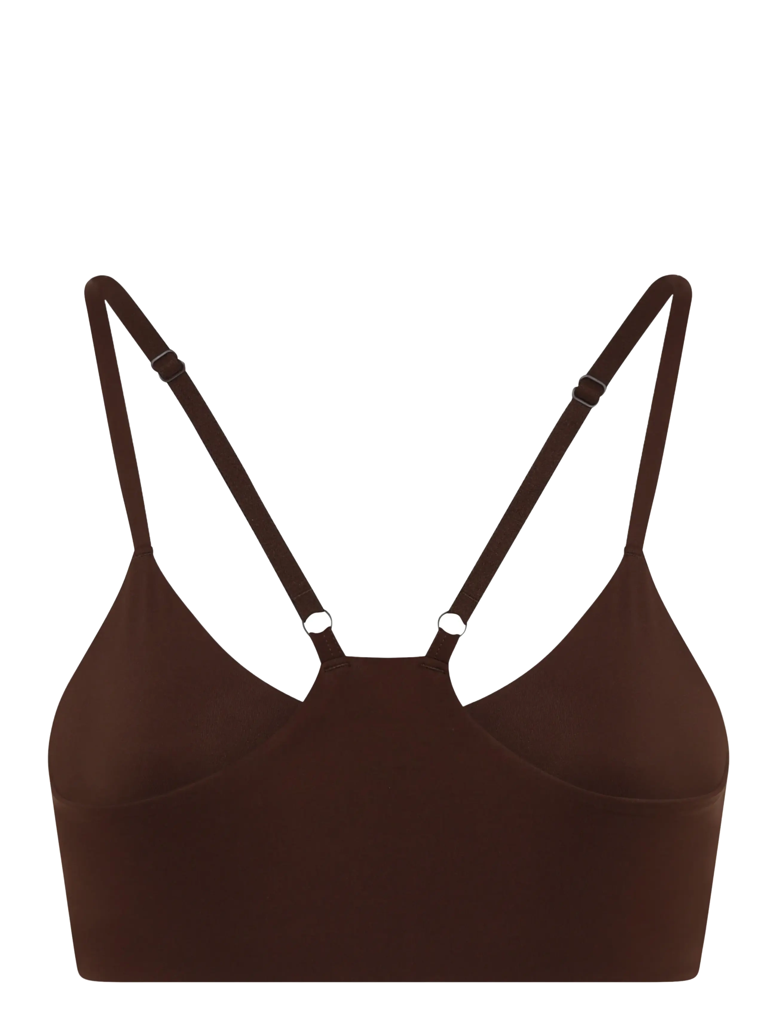 Girlfriend Collective - V-Neck Bralette - bralette - espresso - 2