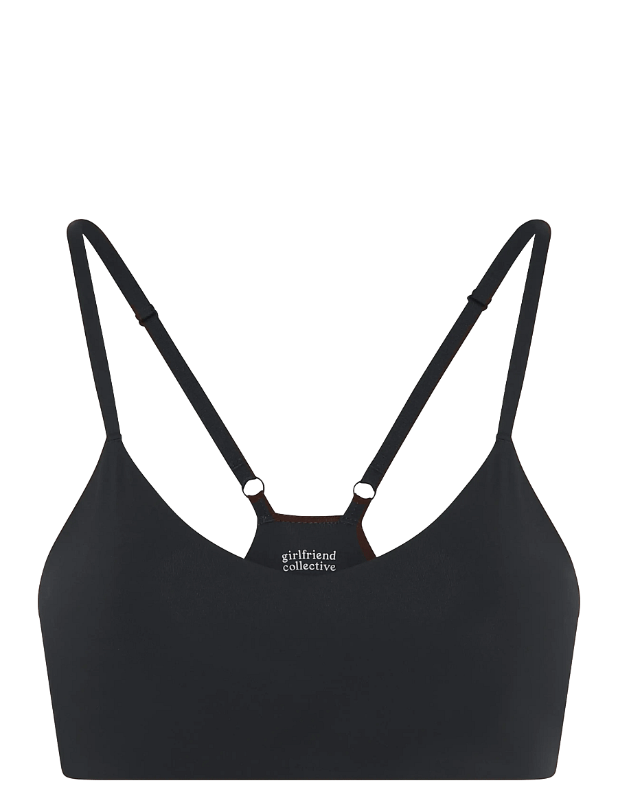 Girlfriend Collective - V-Neck Bralette - bralette - raven - 1
