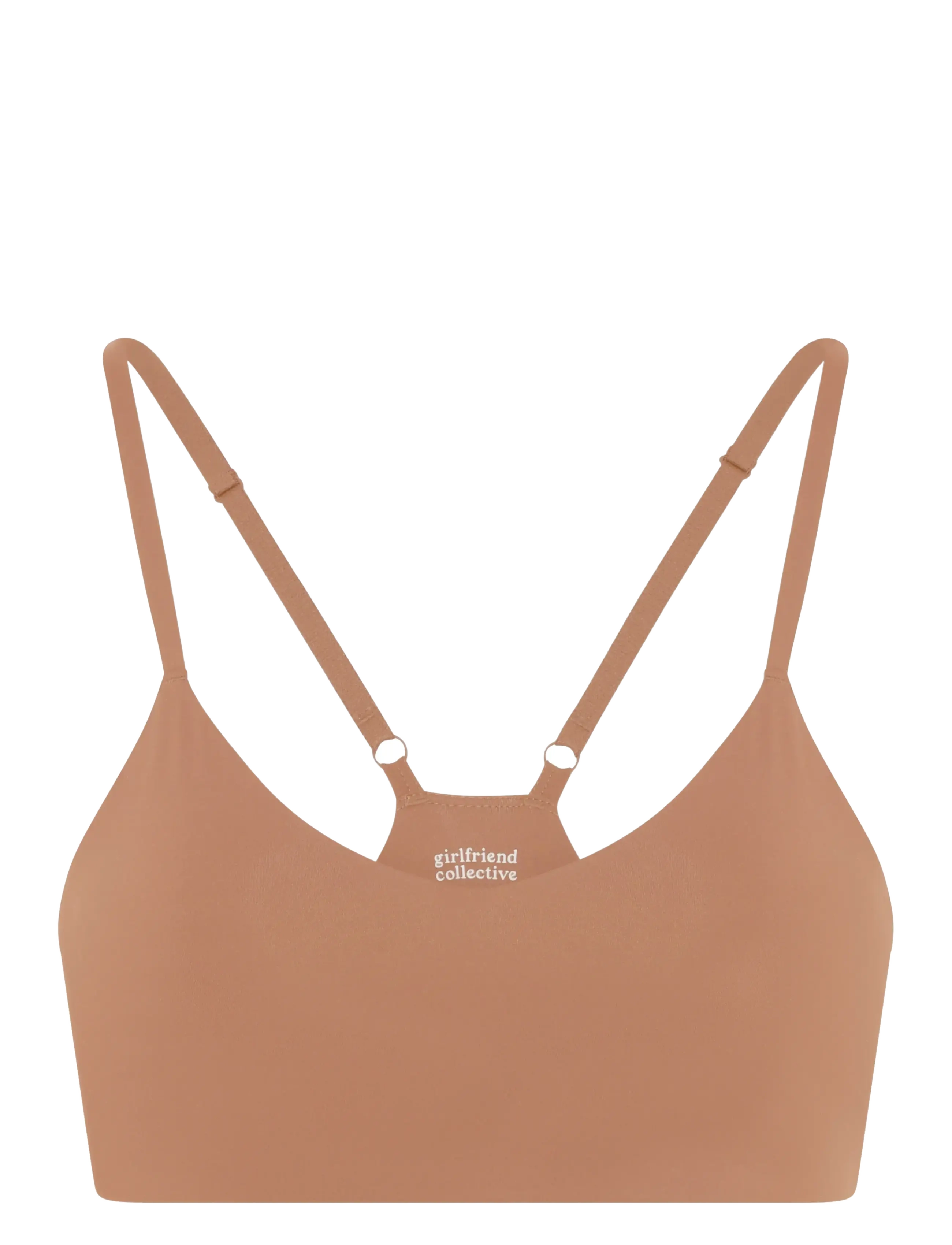 Girlfriend Collective V-Neck Bralette - BH`er - TOAST / beige