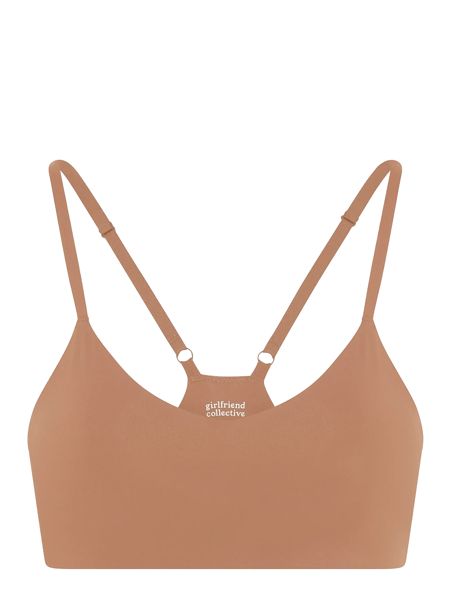 Girlfriend Collective - V-Neck Bralette - bralette - toast - 1