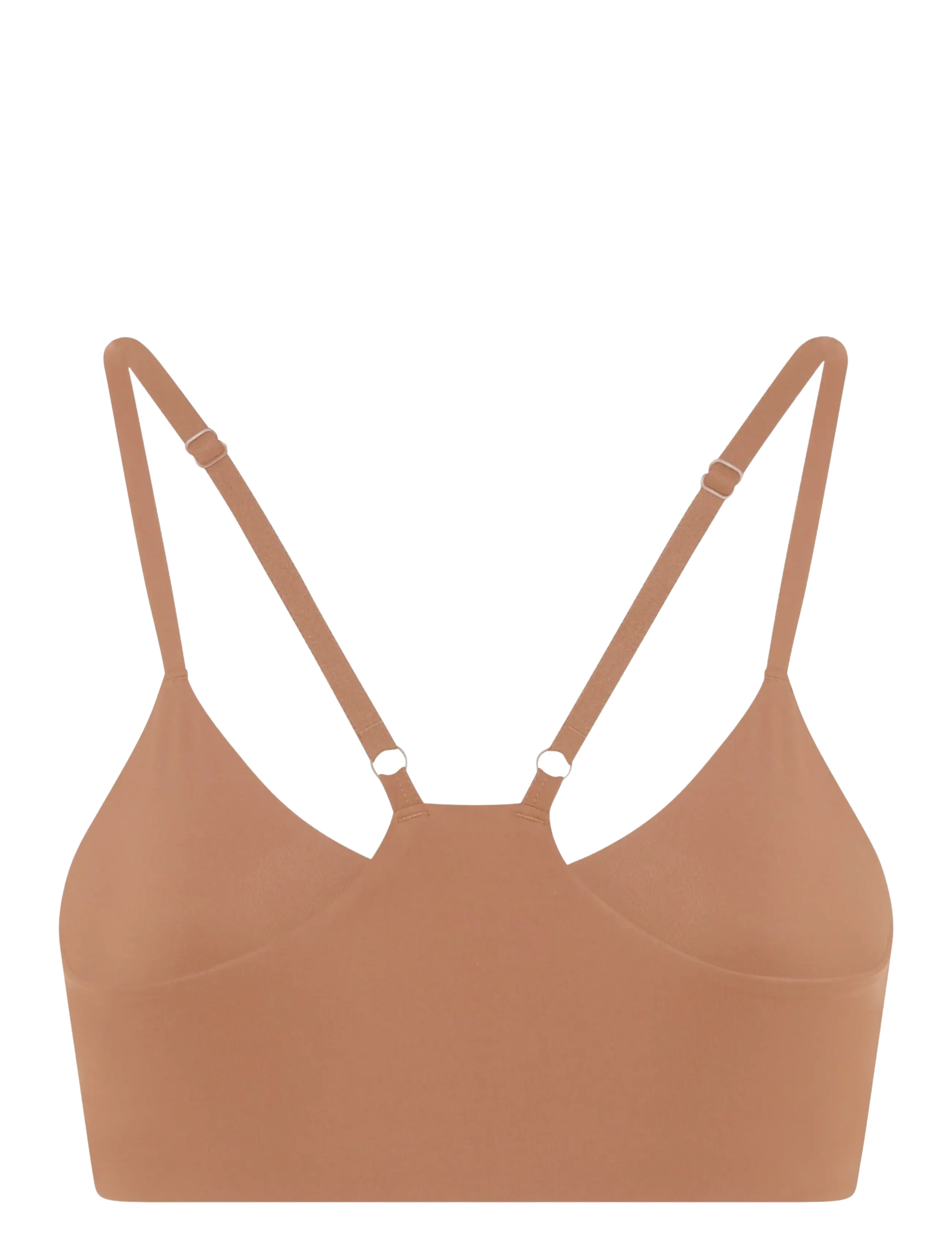 Girlfriend Collective - V-Neck Bralette - braletki - toast - 2