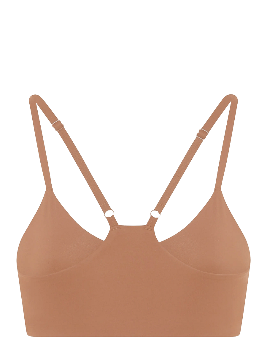 Girlfriend Collective - V-Neck Bralette - bralette - toast - 2