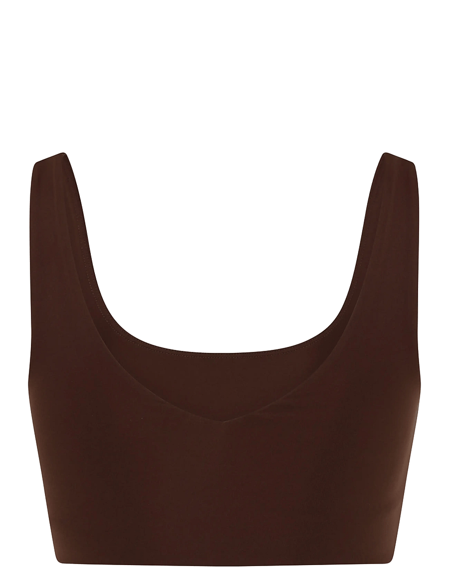 Girlfriend Collective - Scoop-Neck Bralette - bralette - espresso - 2