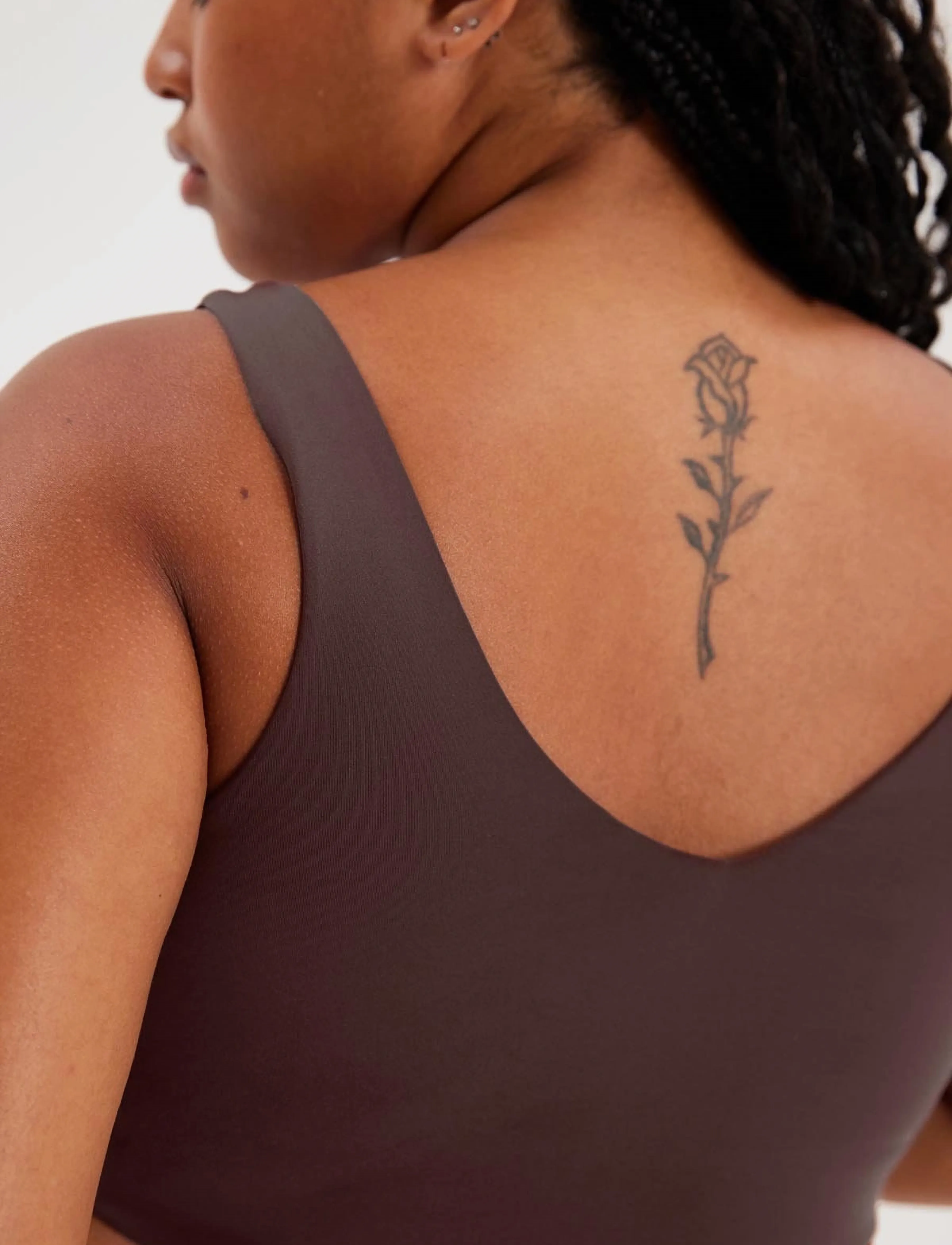 Girlfriend Collective - Scoop-Neck Bralette - bralette - espresso - 3