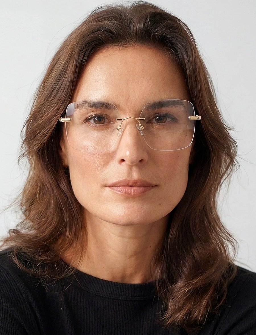 GLAS Eyewear - Billie Gold Rimless Readers - basics - gold - 0