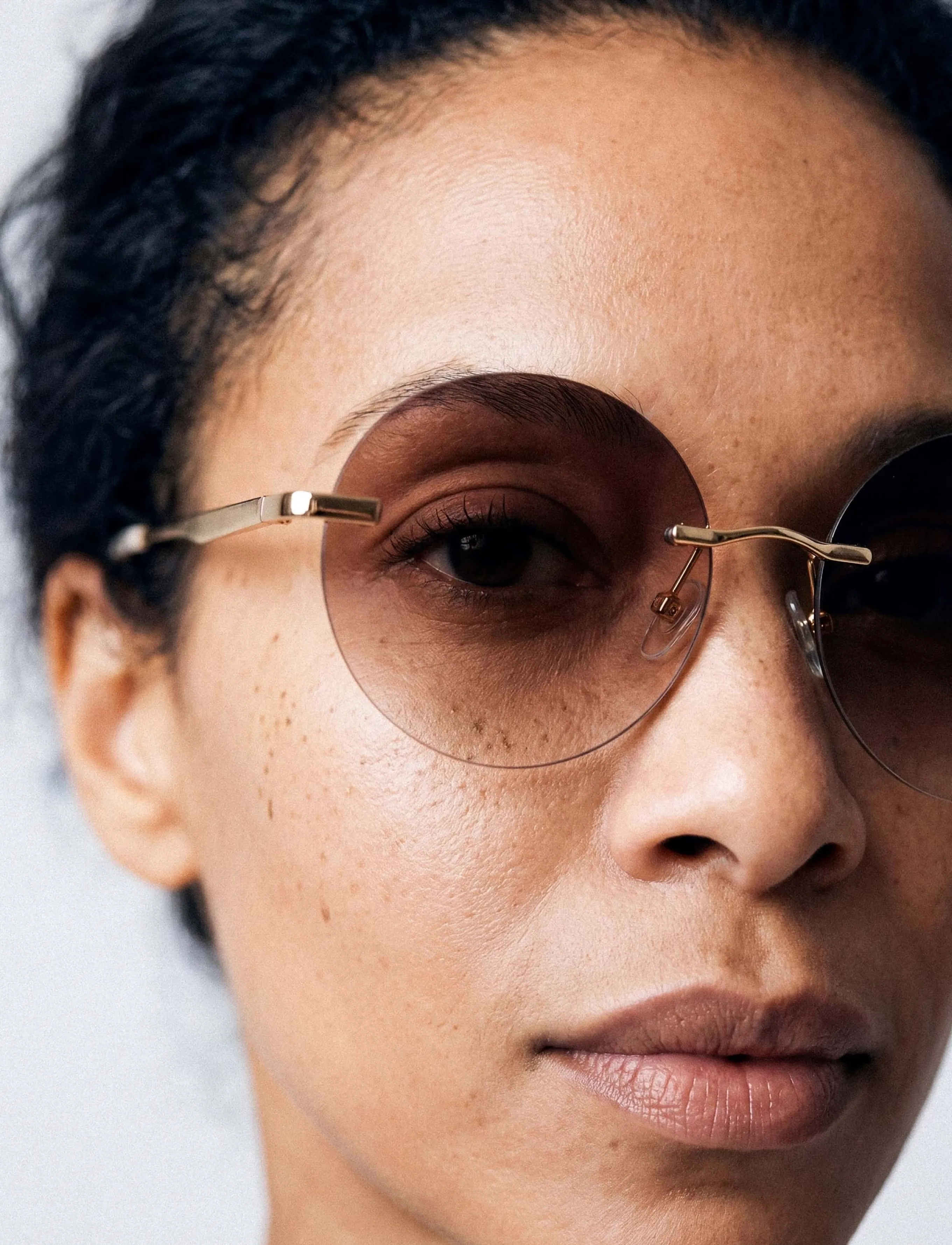 GLAS Eyewear - Grace Gold Rimless Tinted - gold - 3