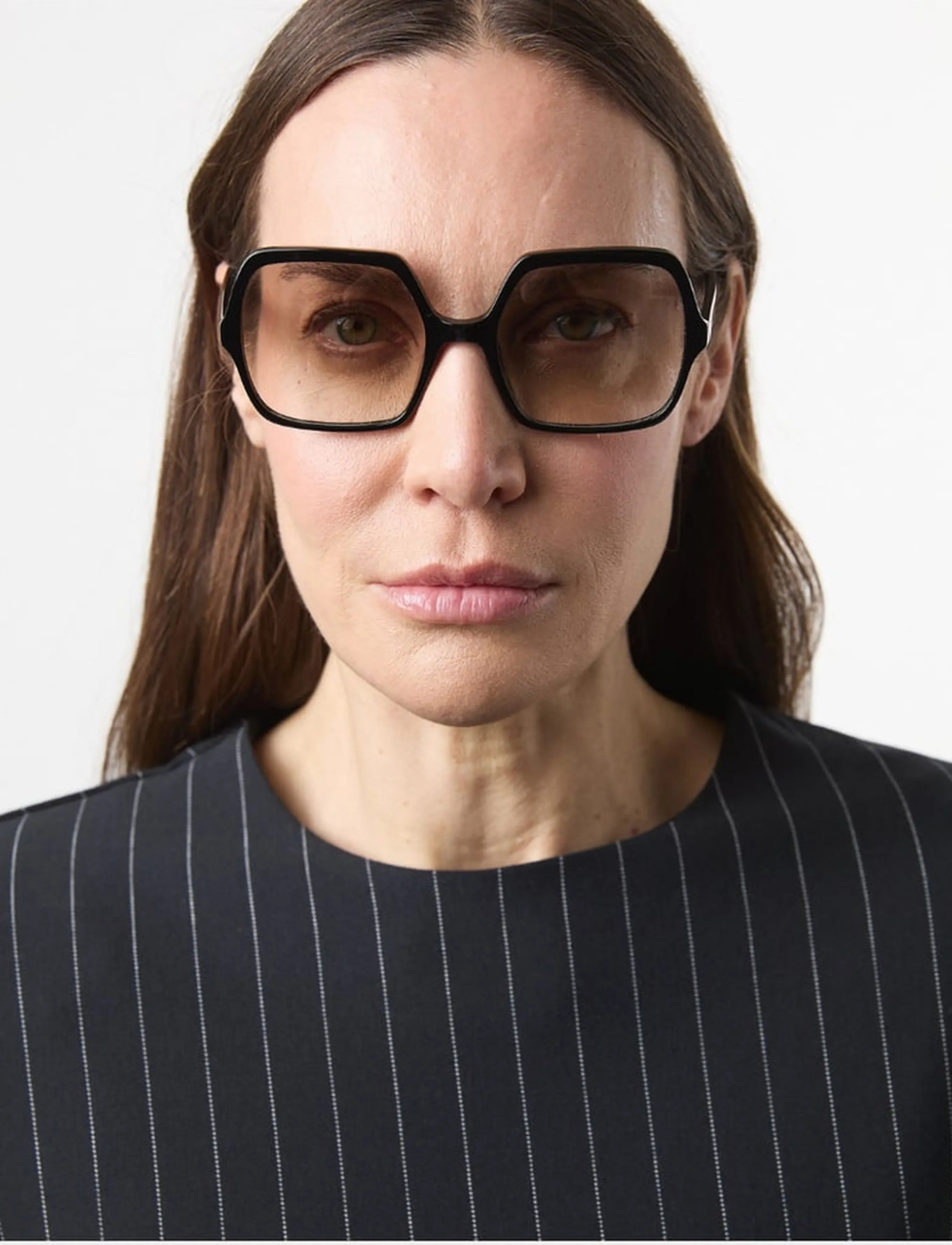 GLAS Eyewear Natalie Black Tinted, 1.5, Sunglasses, Schwarz - Square Frame Frauen