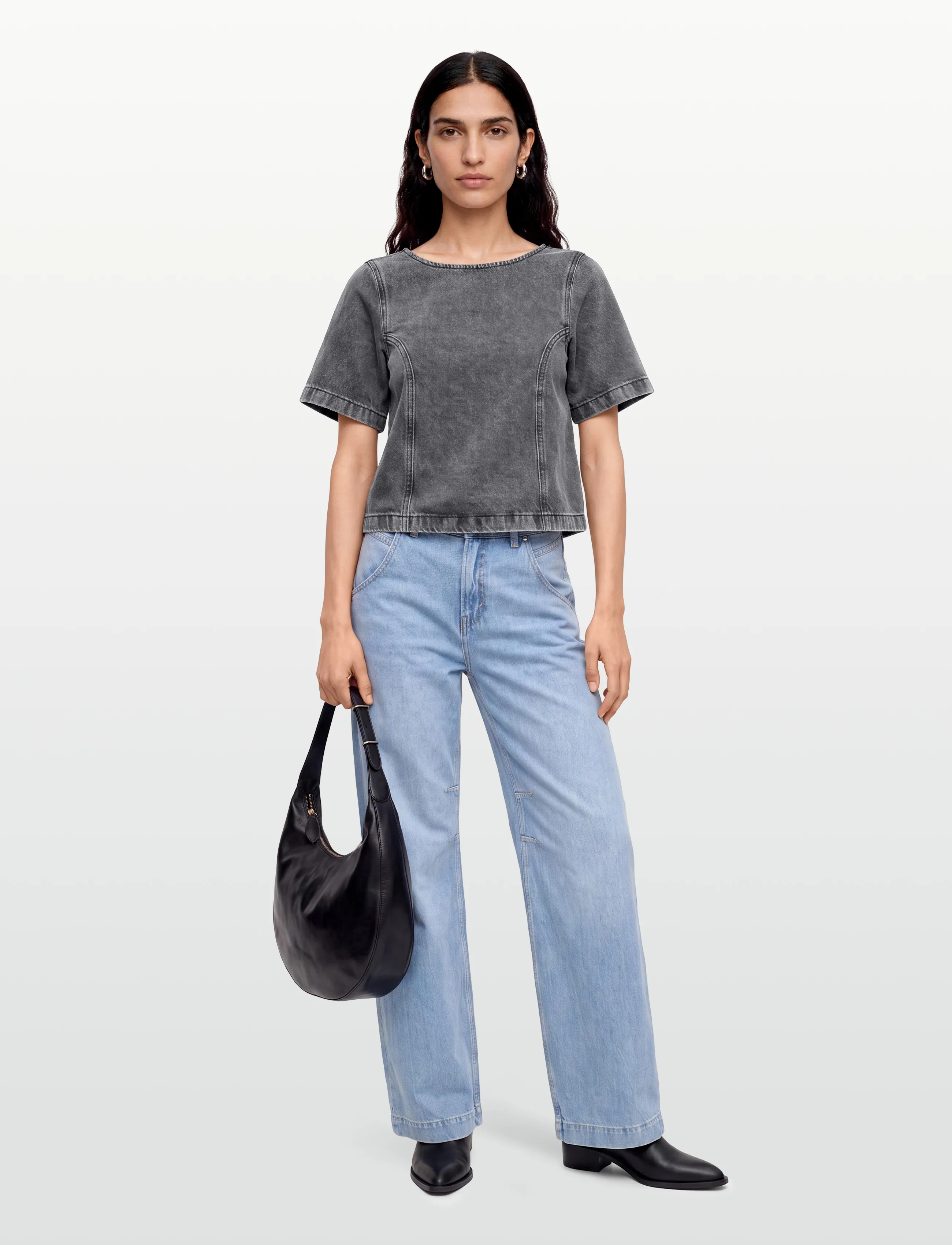 Global Funk - Ananea-G - jeansskjortor - demon grey - 0