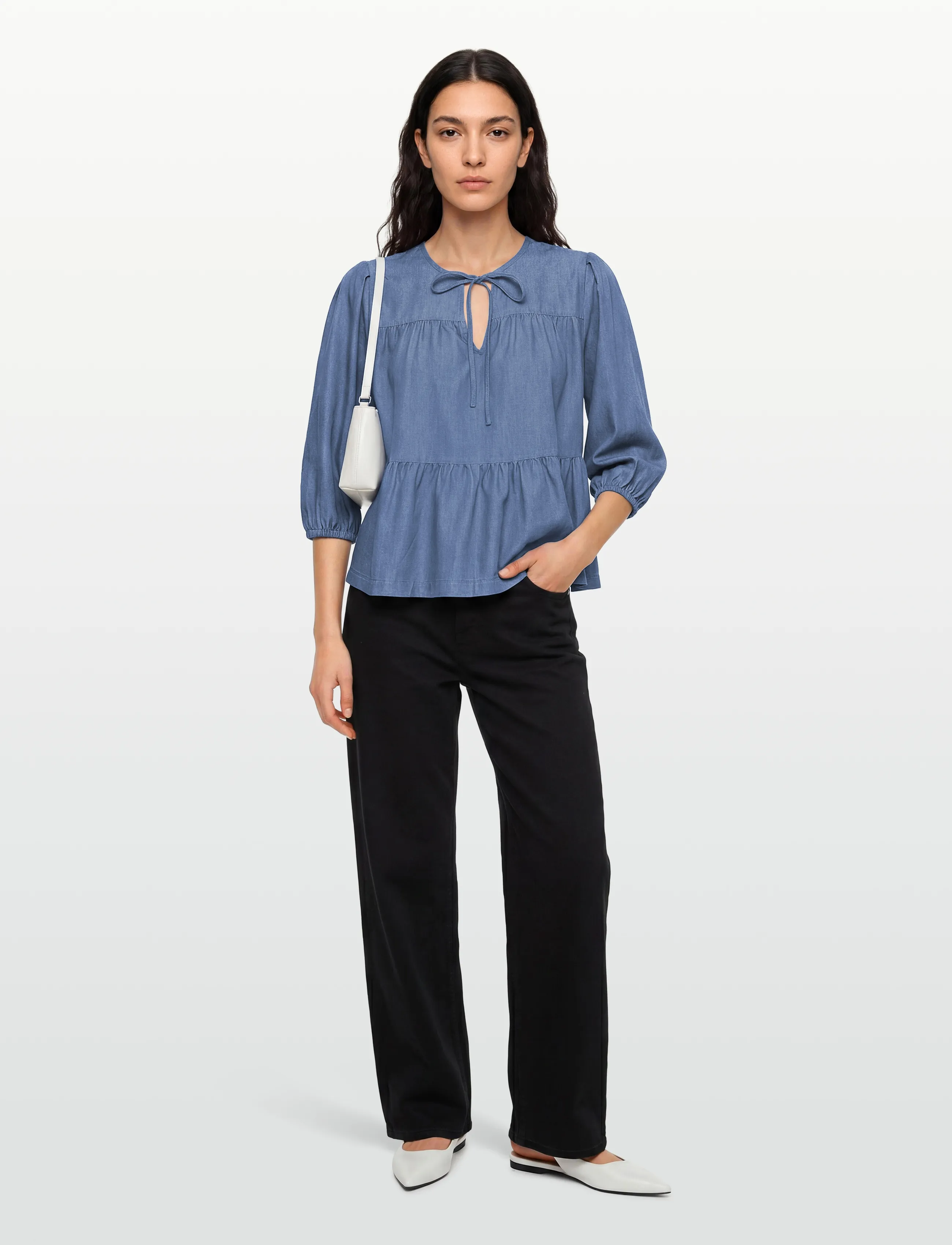 Global Funk - Fanabella-G - langærmede bluser - medium blue - 0