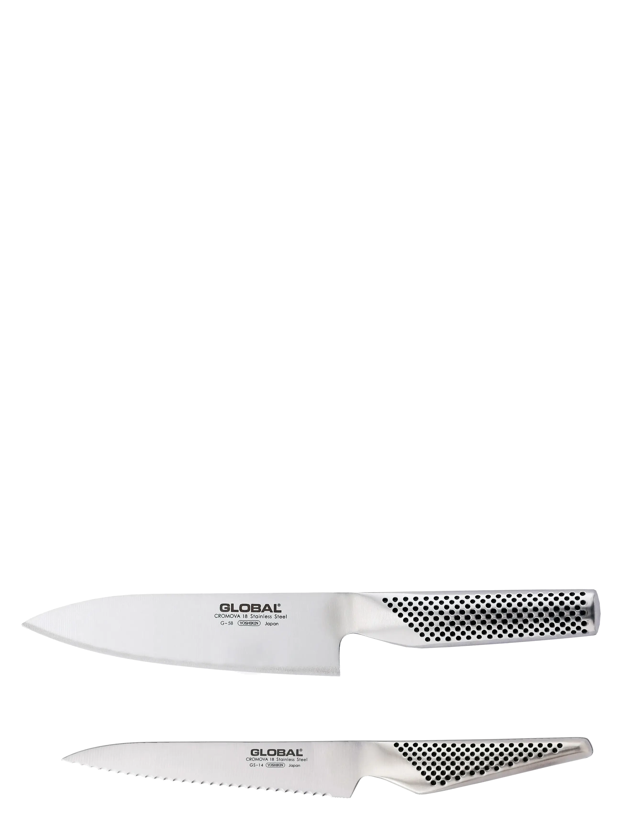 GLOBAL G-5814 Knife set: G-58, GS-14R (B) steel - Köök - STEEL / silver
