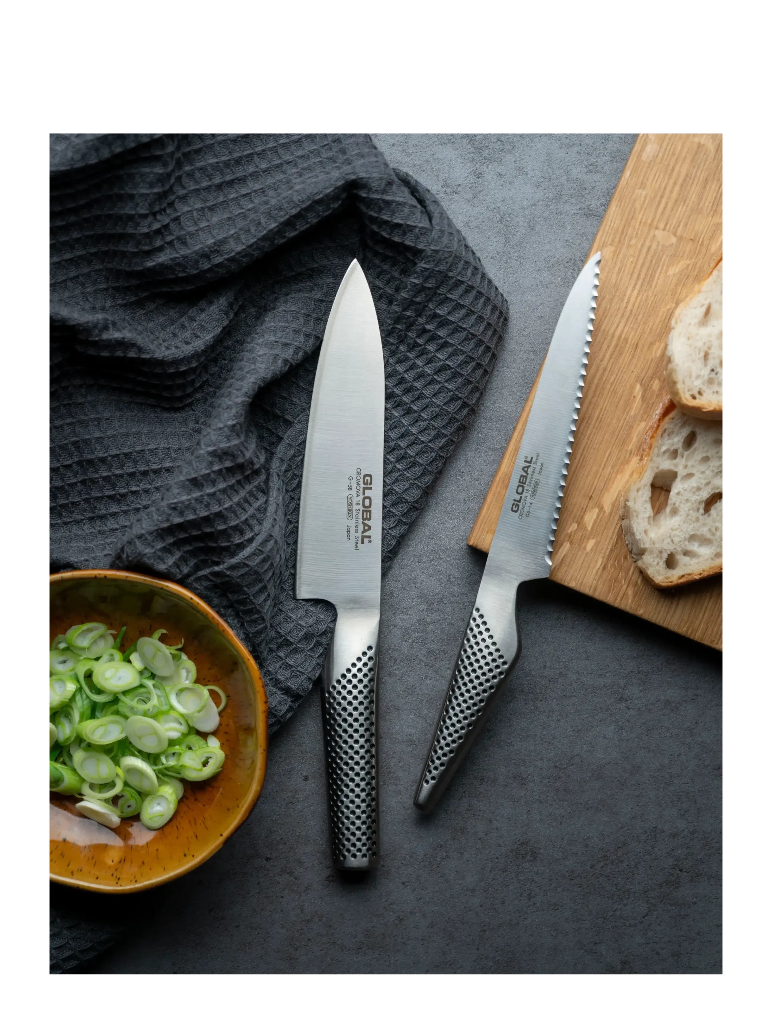GLOBAL - G-5814 Knivsæt: G-58, GS-14R (B) stål - knivsæt - steel - 1