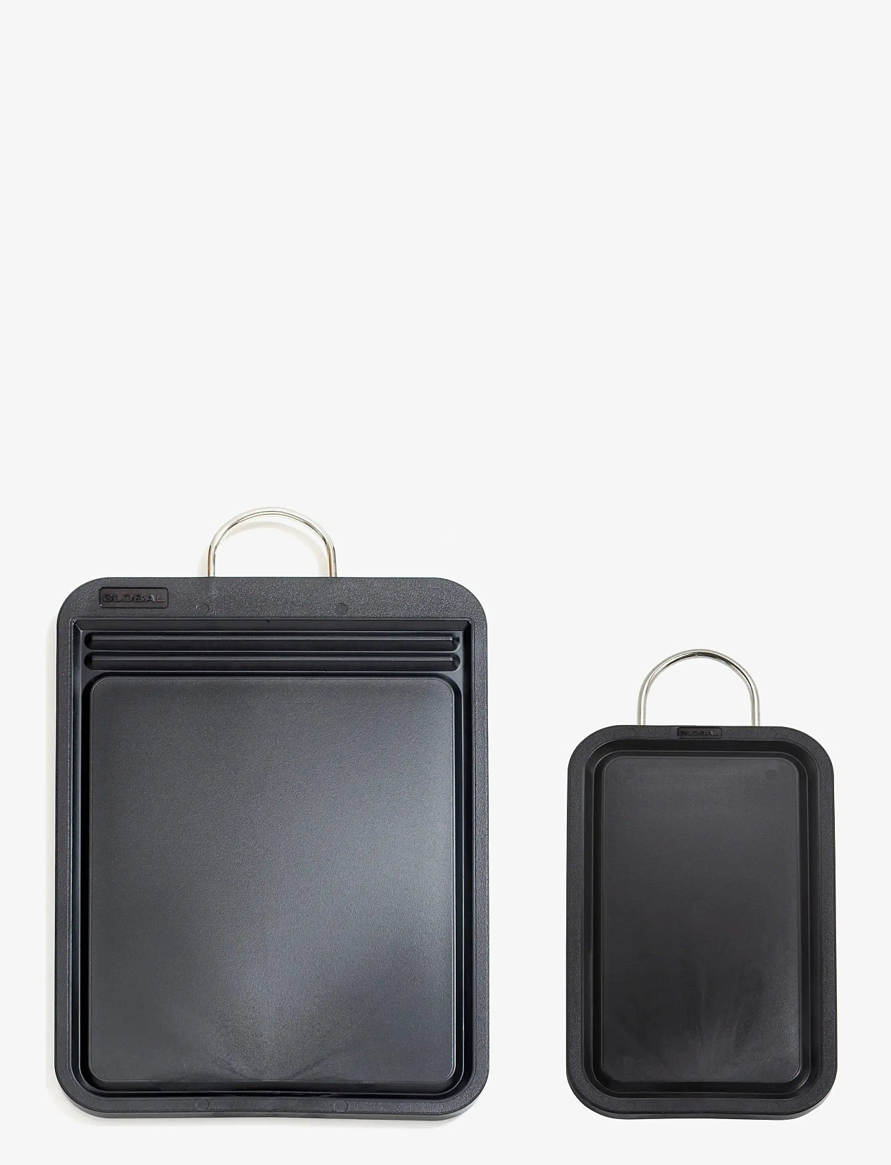 GLOBAL - GLOBAL, 2-piece Cutting board set - virtuves dēlīši - black - 0