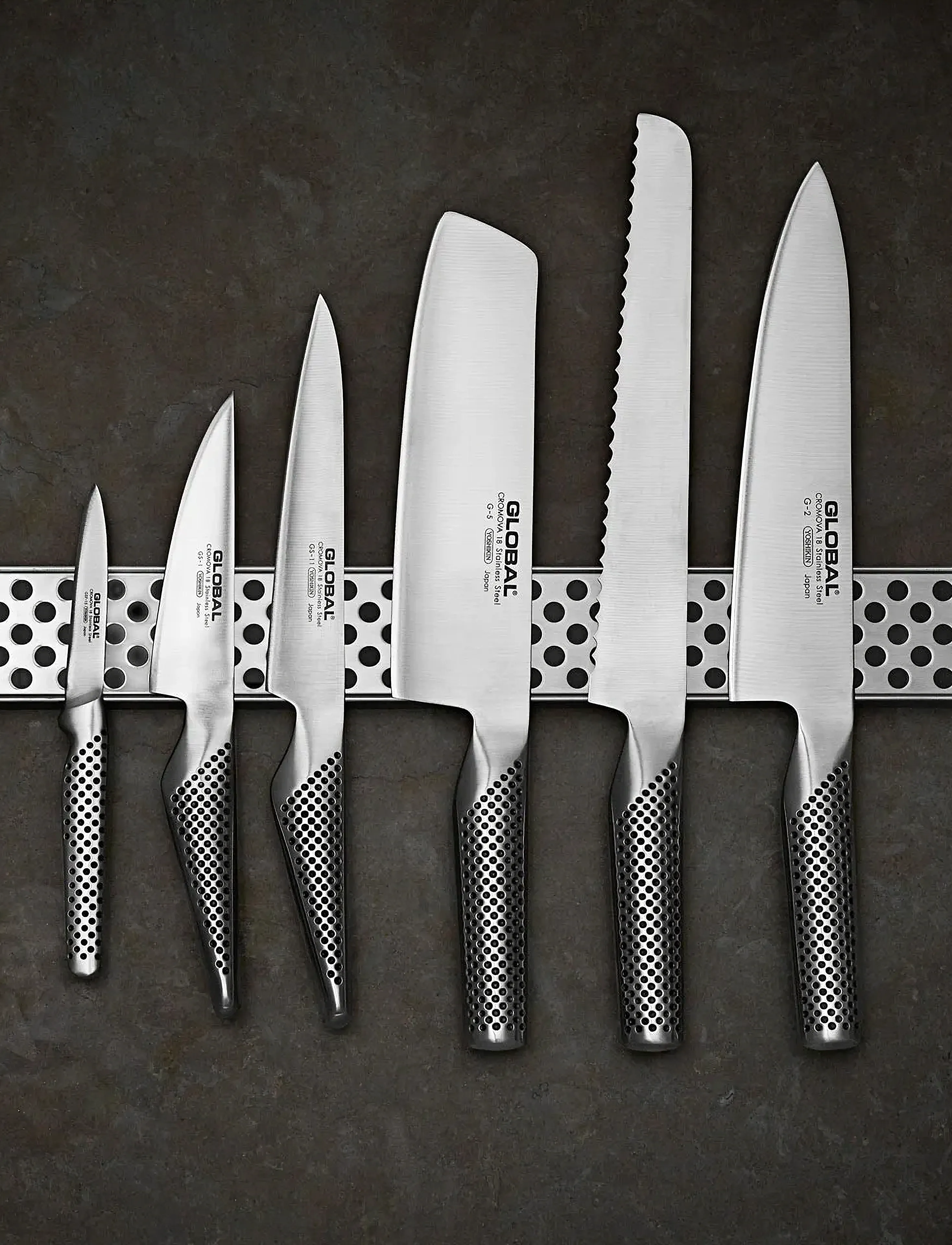 GLOBAL Magnetliste 41 cm, 41 cm, Silver, Knive Og Tilbehør > Knivblokke, Unisex