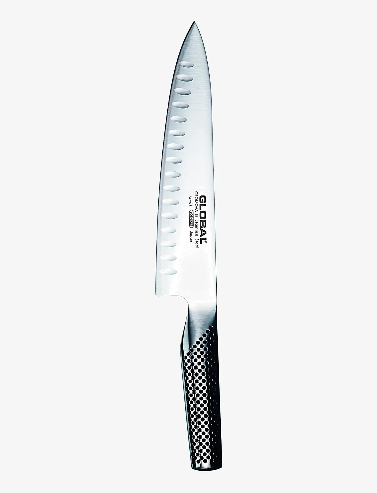 GLOBAL - Chef's knife fluted 20 cm - Šefpavāra naži - staineless steel - 0
