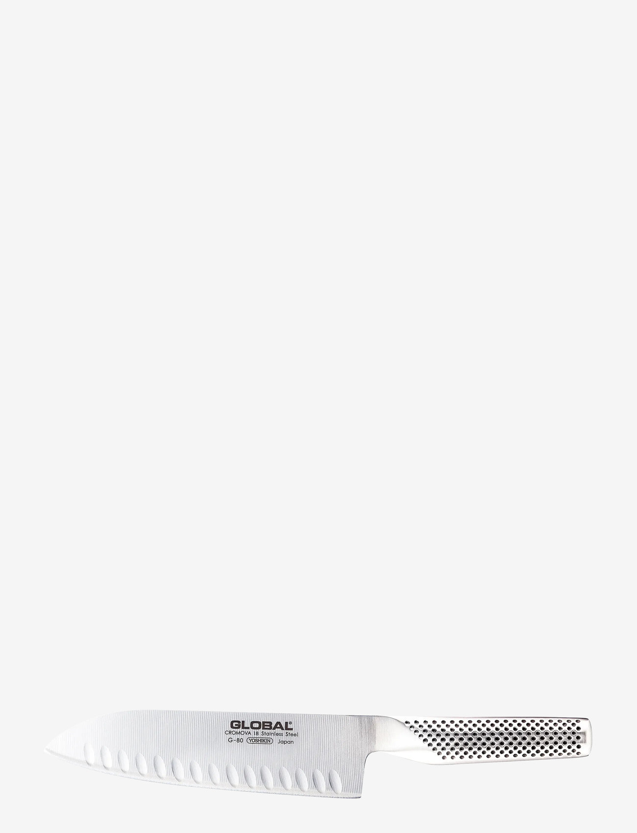 GLOBAL - Santokukniv grantonskær 18 cm - santokuknive - staineless steel - 0