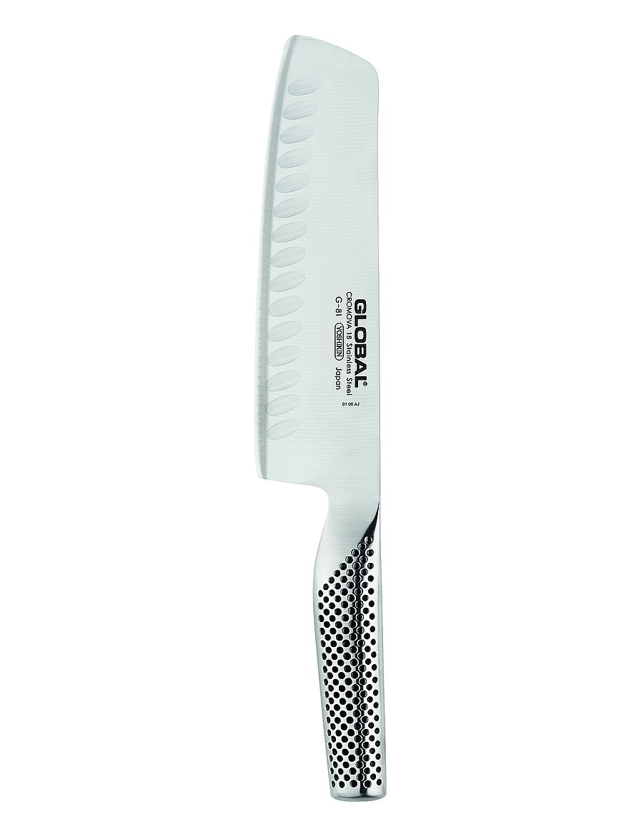 GLOBAL - Vegetable chopper fluted 18 cm - kööginoad ja nugade aksessuaarid - staineless steel - 0