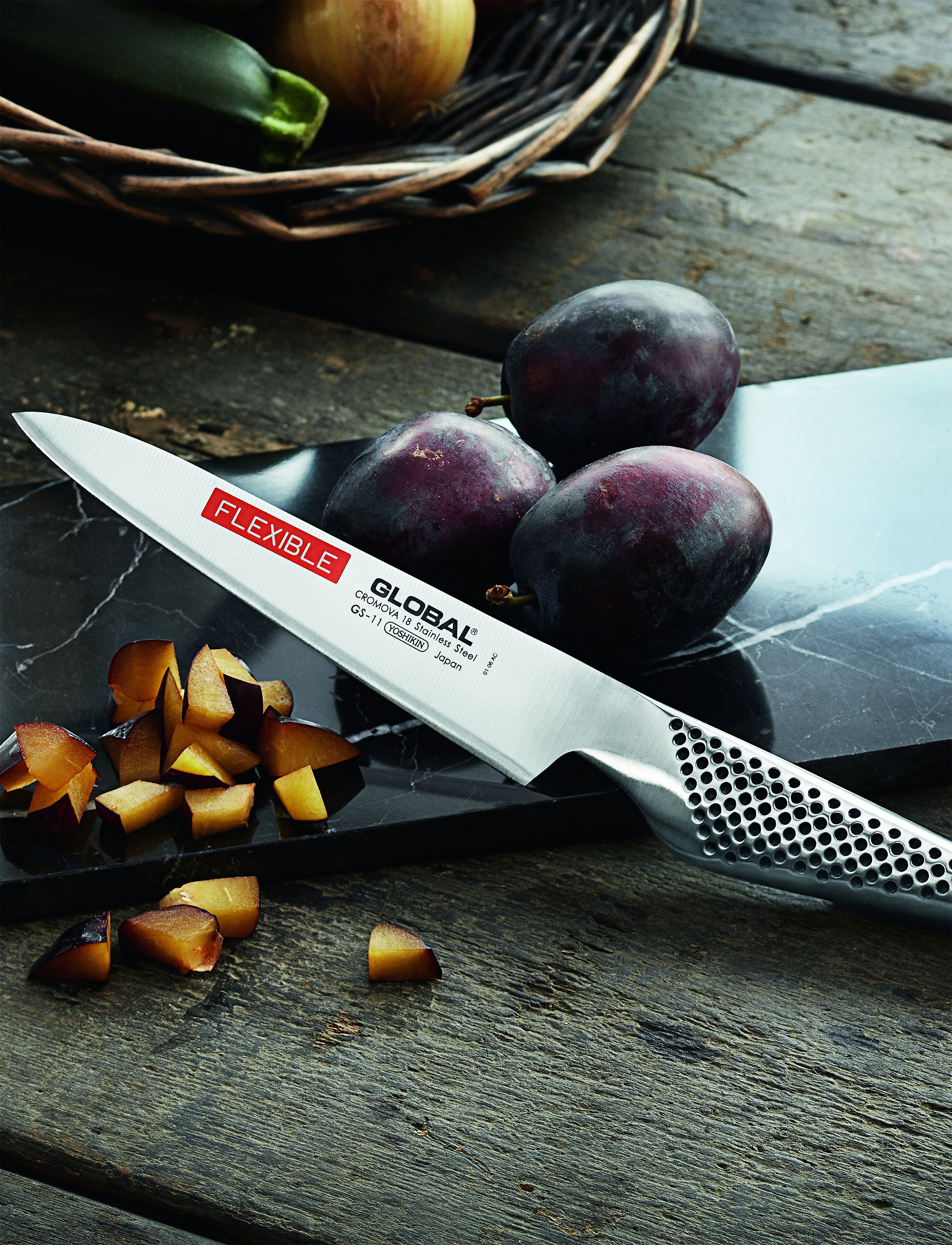 GLOBAL Universalkniv Fleksibel 15 cm, 15 cm, Silver, Knive Og Tilbehør > Grøntsagsknive, Unisex