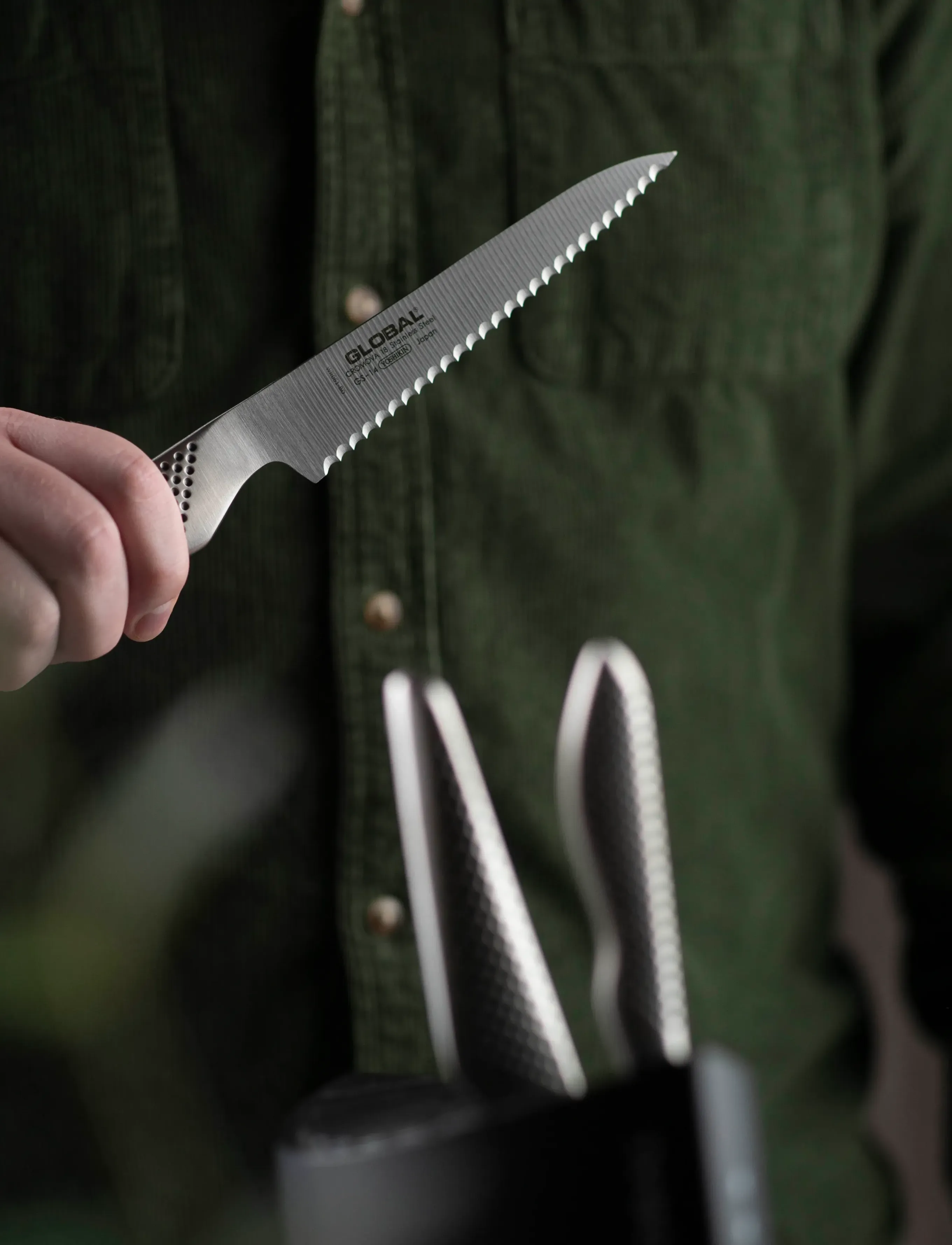 GLOBAL Brødkniv 15 cm, 15 cm, Silver, Knive Og Tilbehør > Grøntsagsknive, Unisex