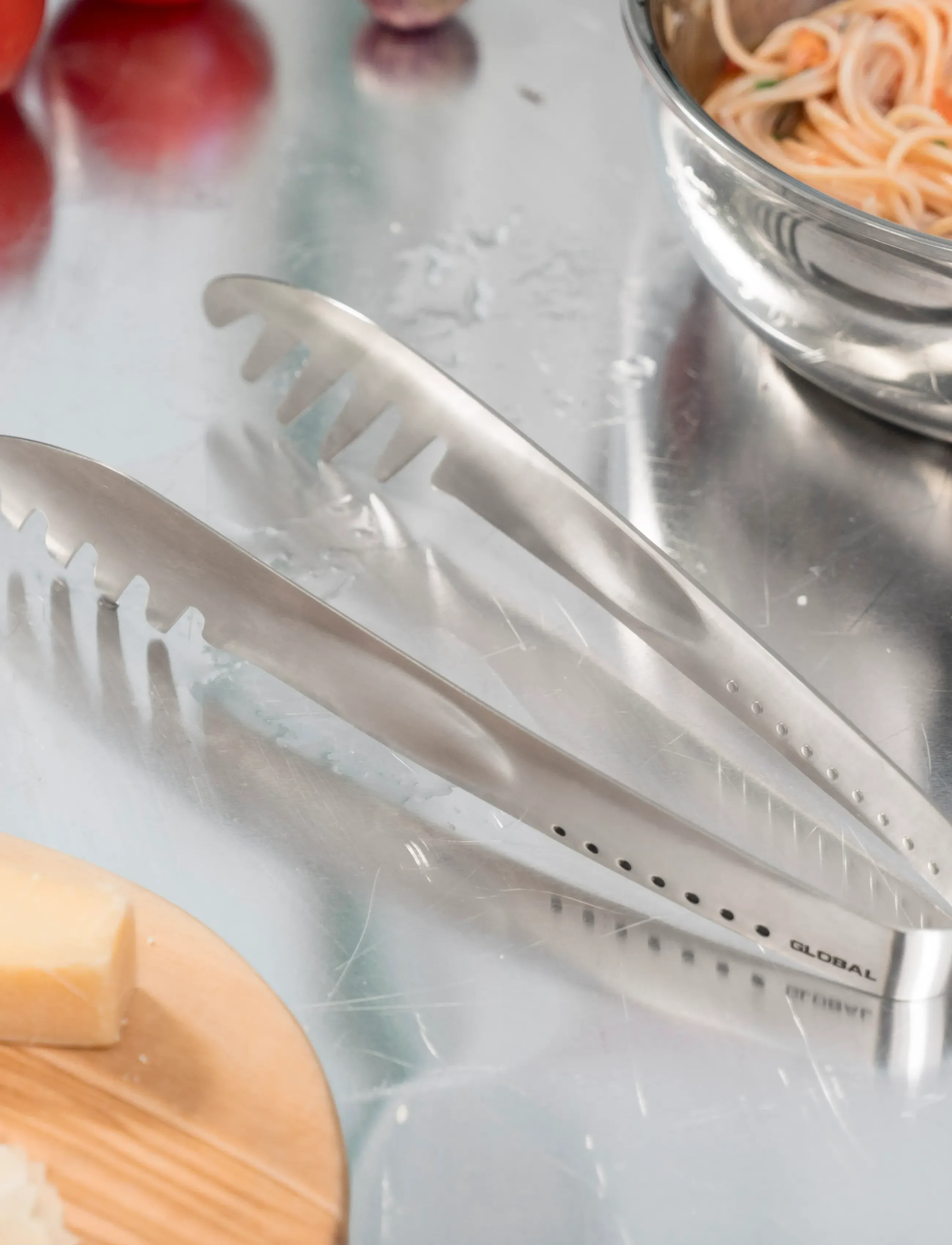 GLOBAL Pastatang 23 cm, 23 cm, Silver, Køkkenredskaber > Tænger Og Drejeskiver, Unisex