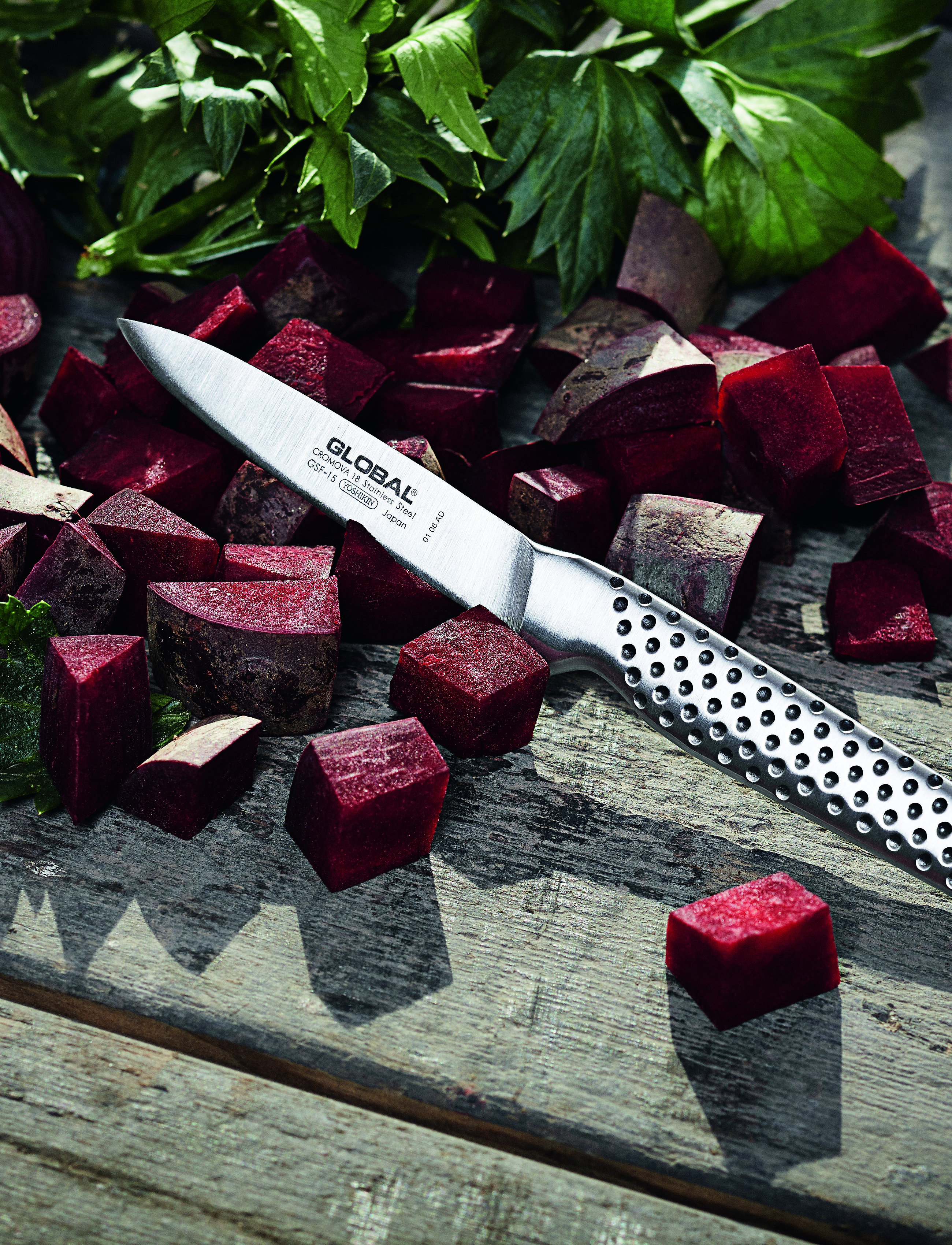GLOBAL - Peeling knife 8 cm pointed - kuorimaveitset - staineless steel - 2