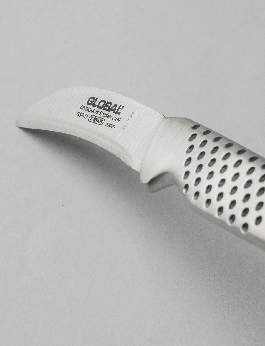 GLOBAL - Peeling, CURVED, 6 cm - koorimisnoad - staineless steel - 2